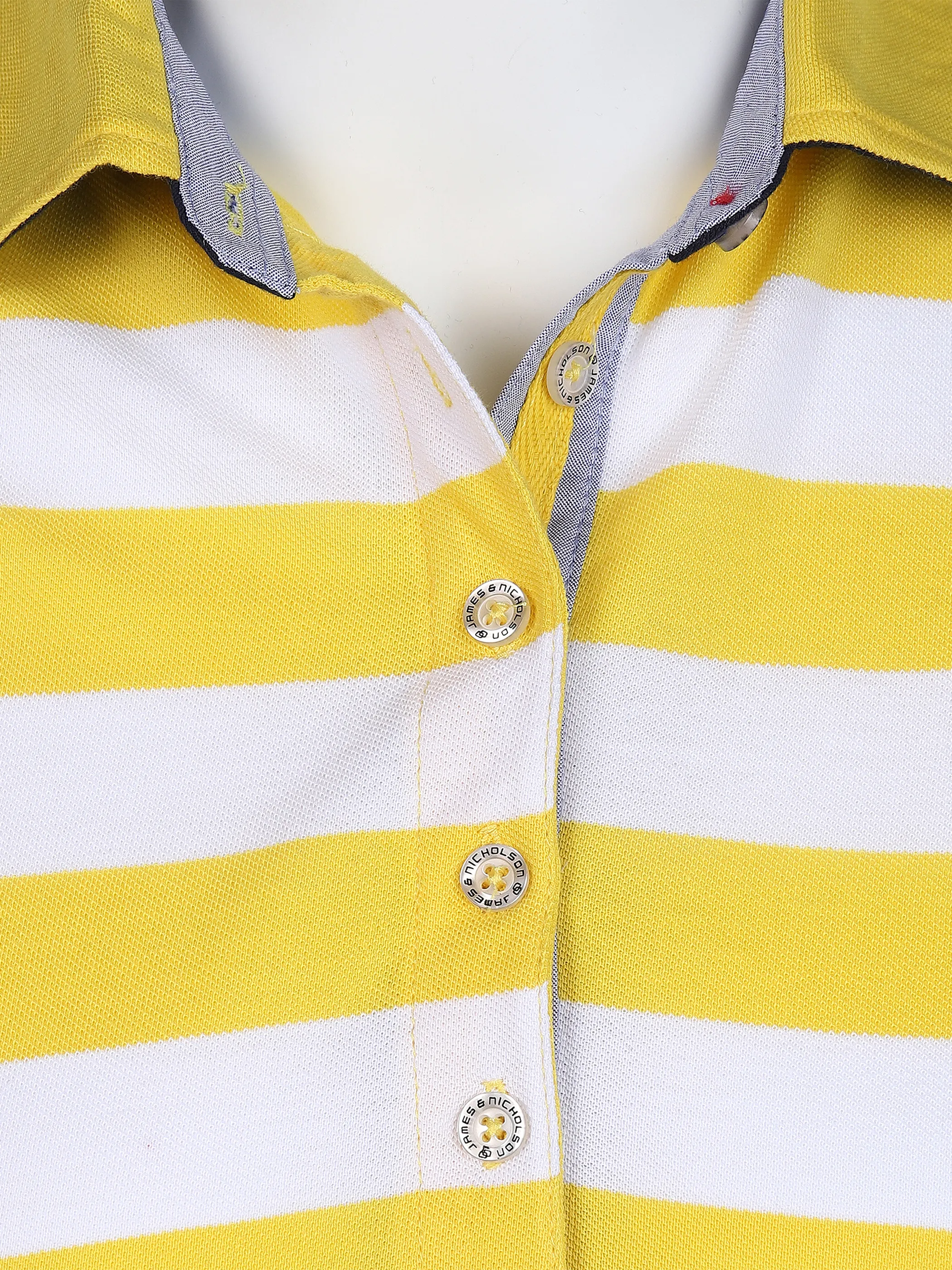 James & Nicholson Da-Halbarm-Poloshirt m. Blockr Gelb 851541 SUN YELLOW 3