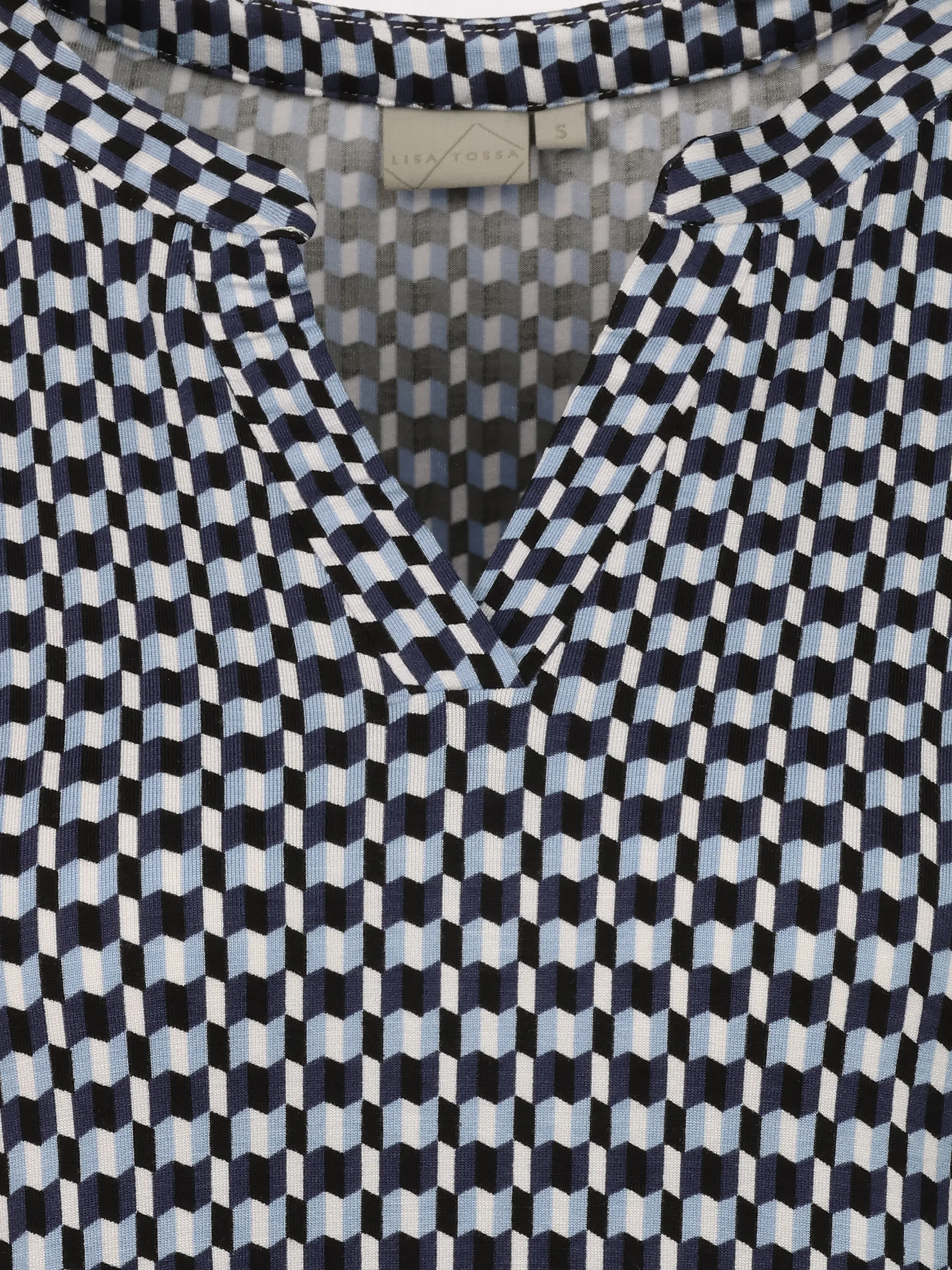 Lisa Tossa Da-Shirt Alloverprint 3/4 Arm Blau 924185 MARINE 3