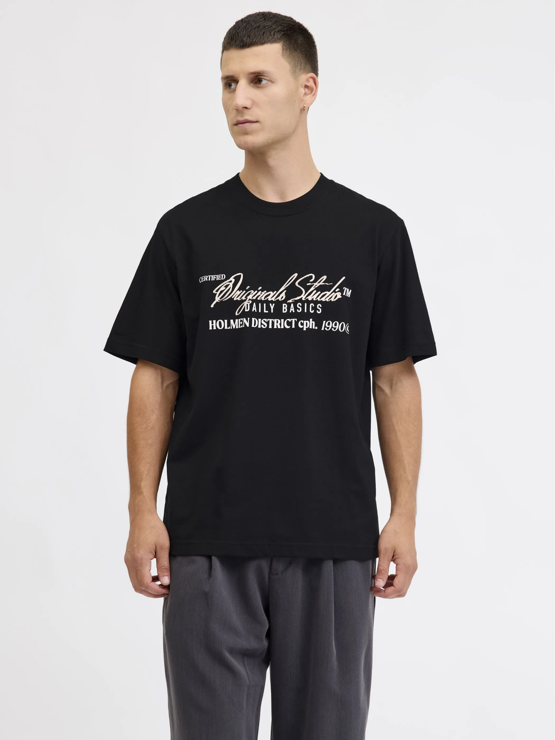 Jack Jones 12286107 JORBEDFORD TYPO TEE S Schwarz 917835 178012 2