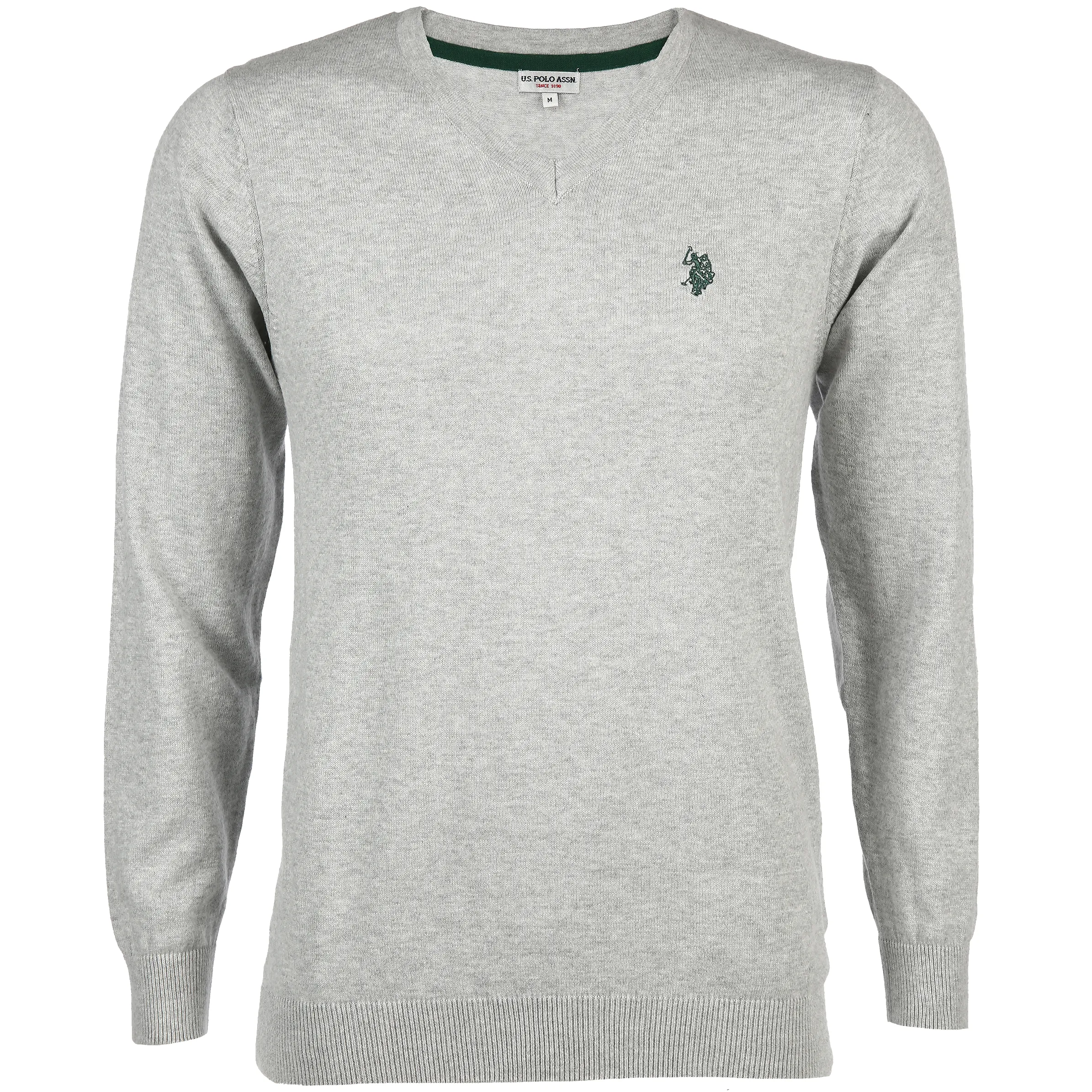 U.S. Polo Assn. He. Pullover U.S. Polo V-Neck Grau 799159 GRAU MEL 1