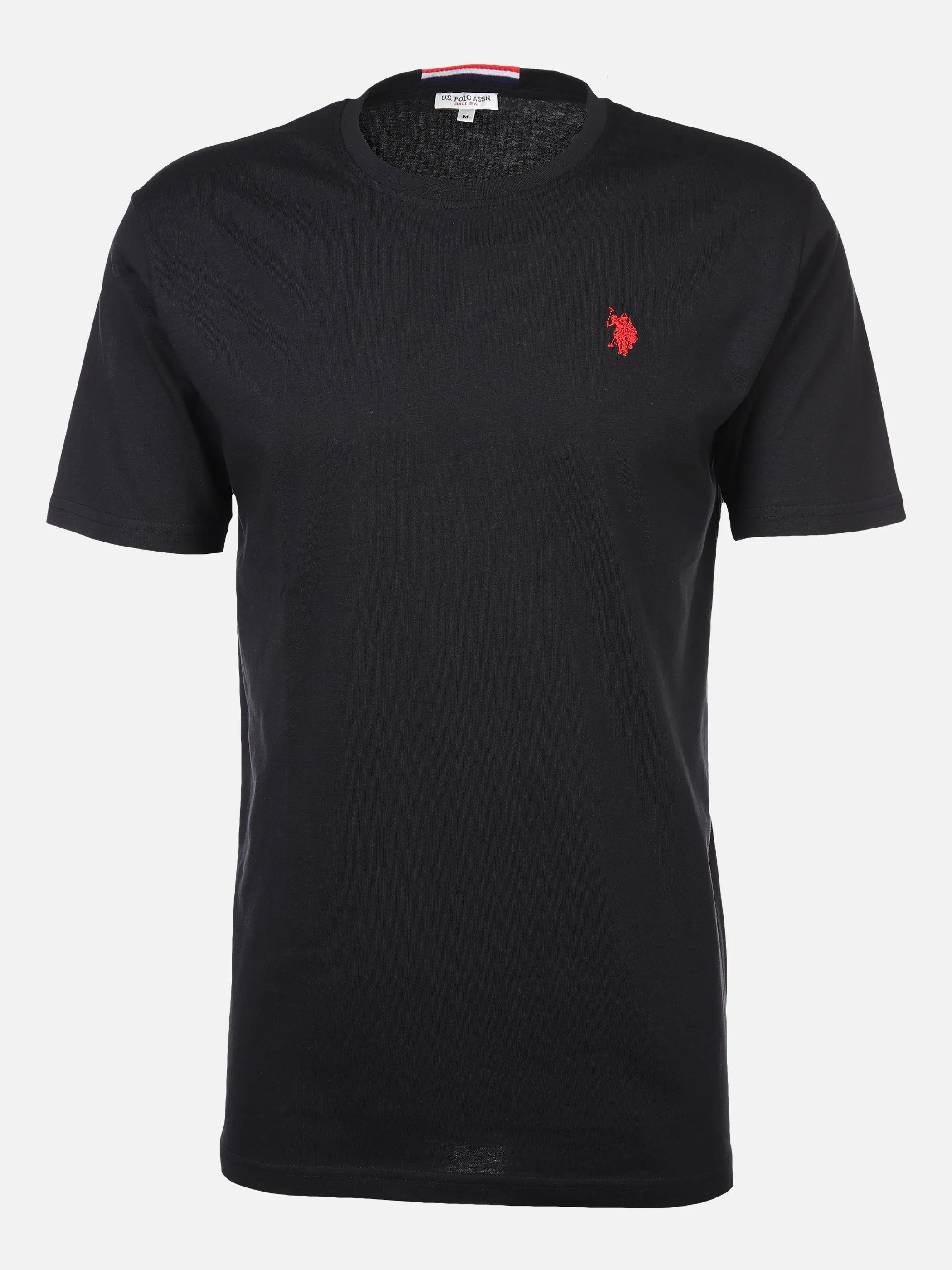 U.S. Polo Assn. He. T-Shirt 1/2 Arm Logostickerei Schwarz 882065 BLACK 1