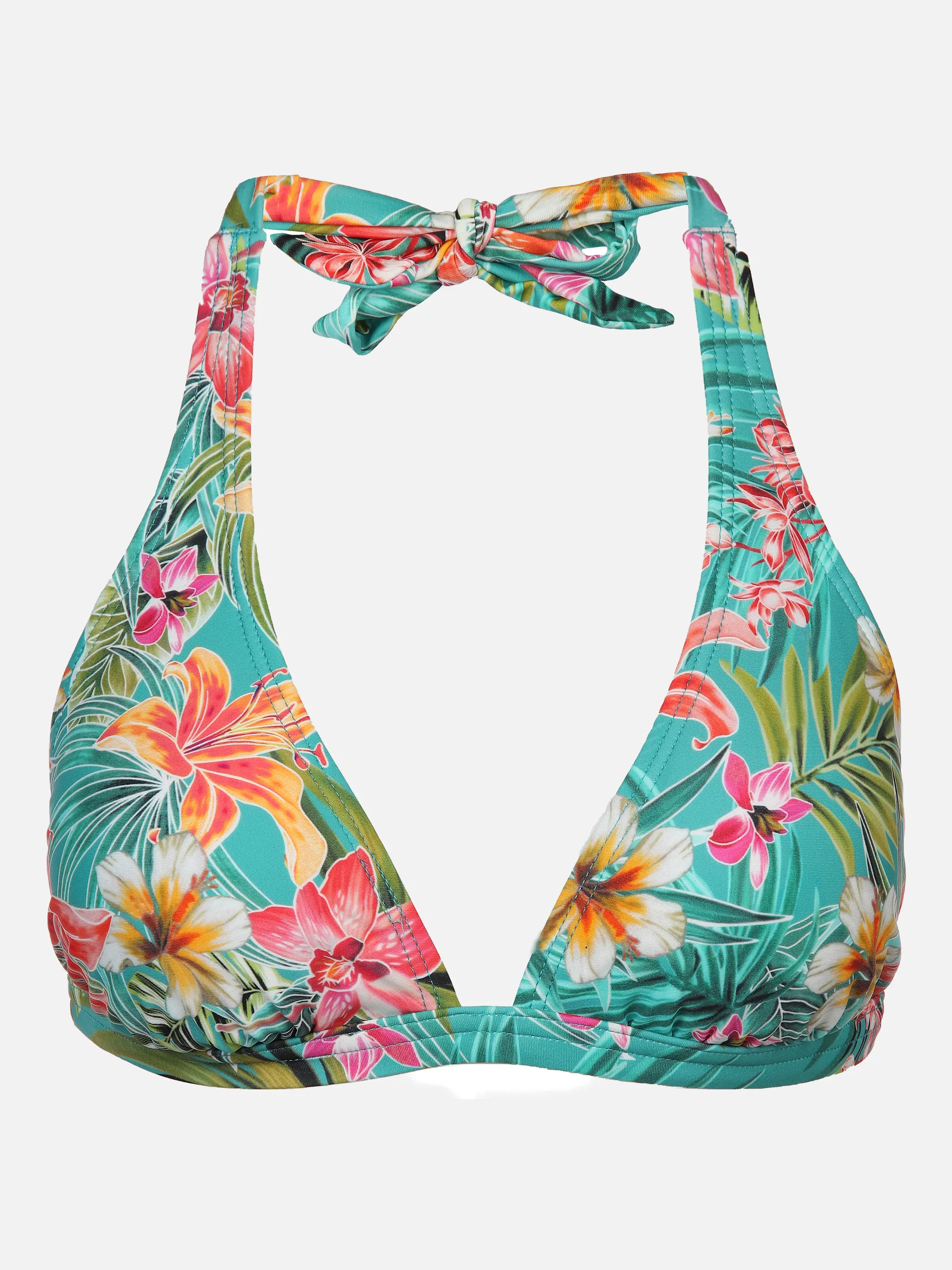 Grinario Sports Da-Bikini Neckholdertop Grün 877124 GREEN AOP 1