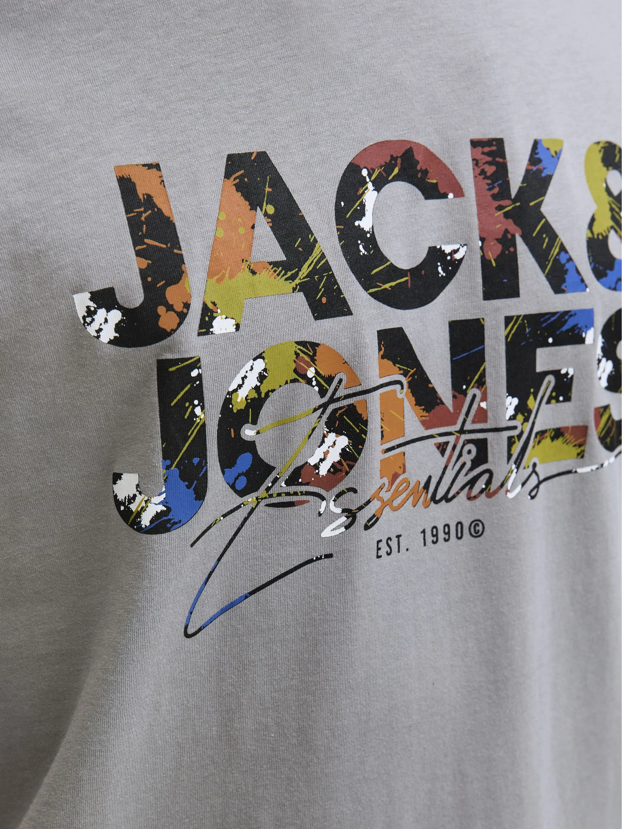 Jack Jones 12278523 JJGEPLAS TEE SS CREW Grau 913158 278262 3
