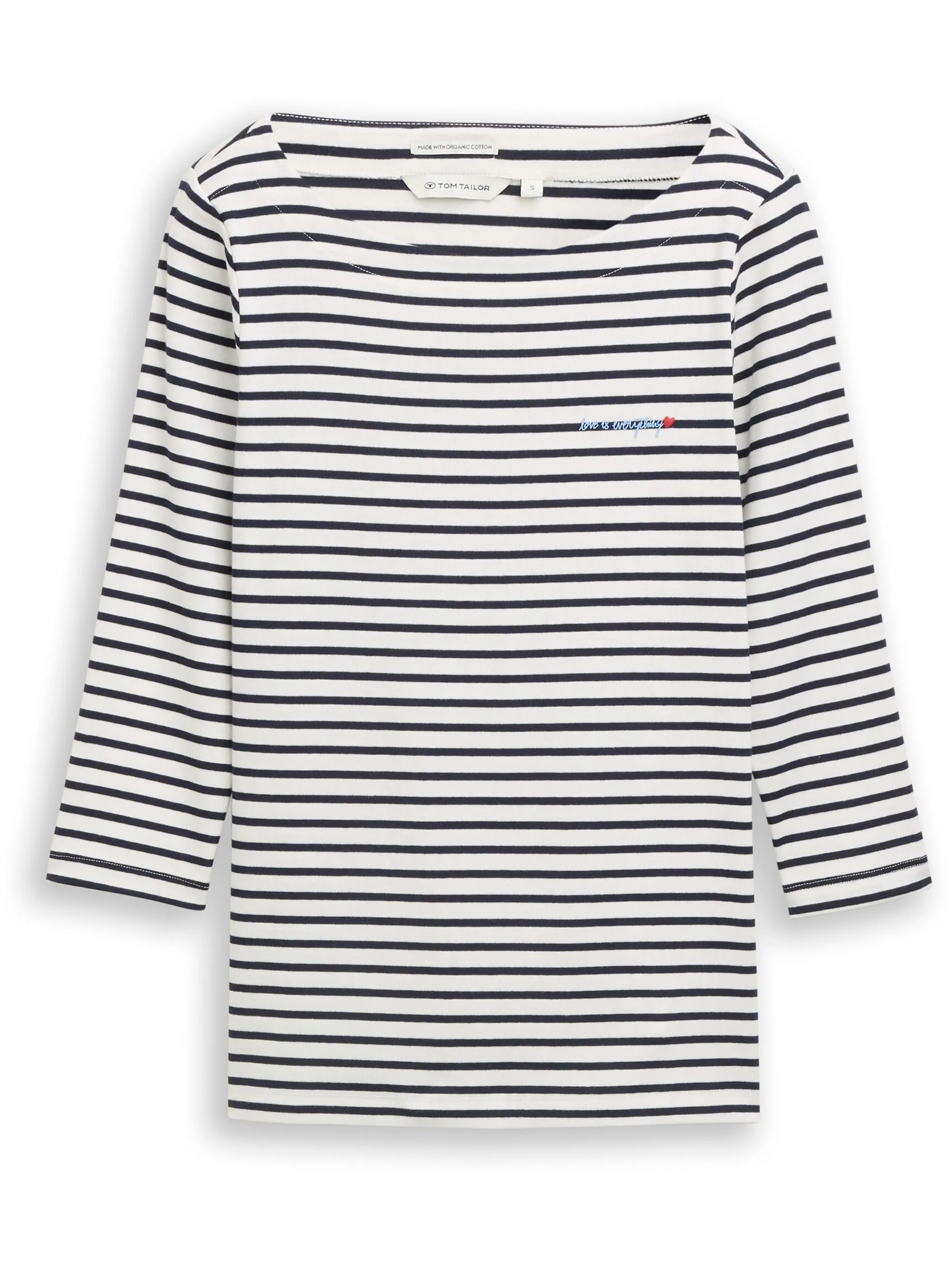 Tom Tailor 1050415 NOS T-shirt boat neck stripe Blau 921914 39840 1