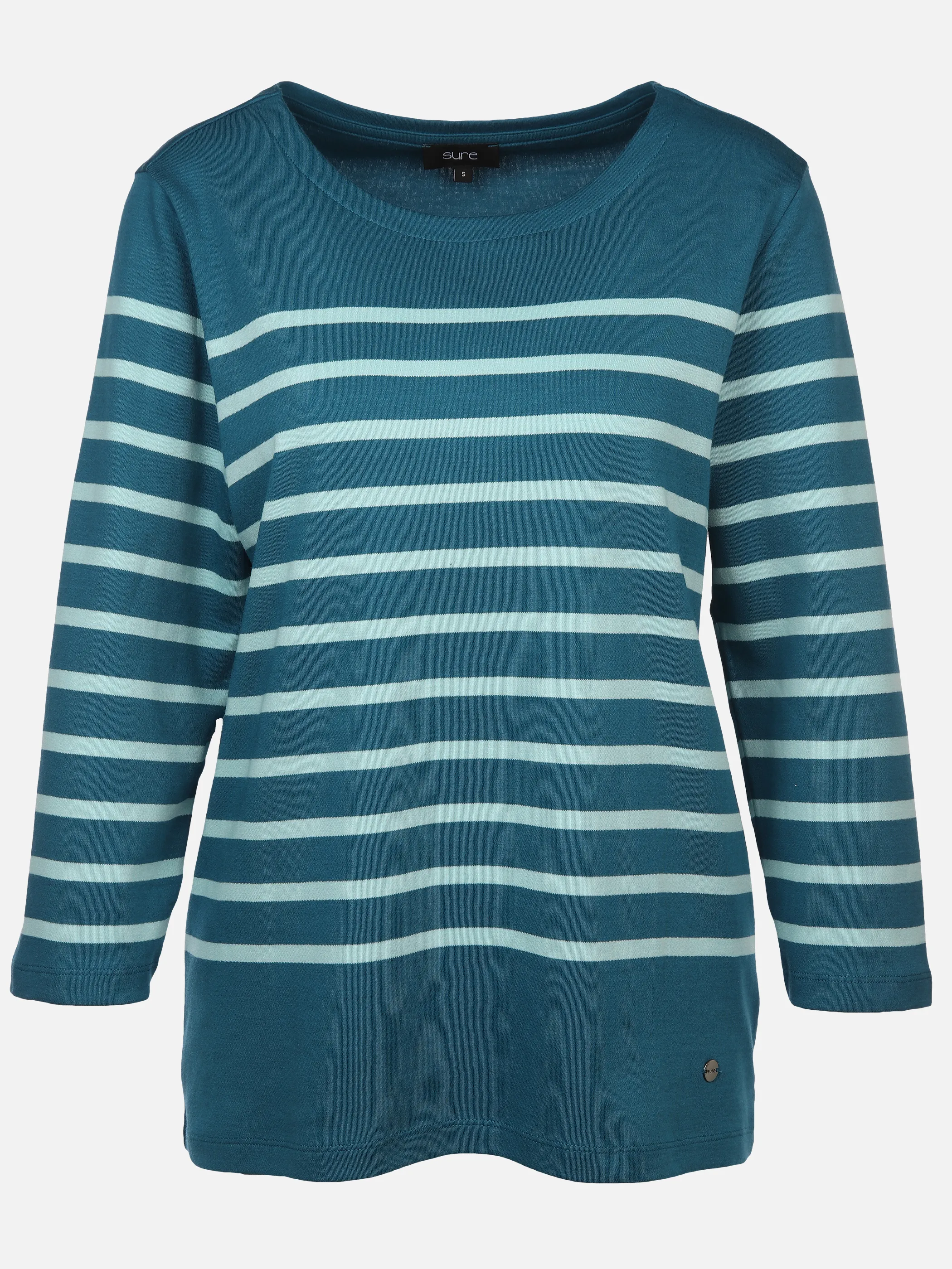 Sure Da-Streifenshirt m. 3/4 Arm Türkis 897549 PETROL 1 Sure Da-Streifenshirt m. 3/4 Arm Türkis 897549 PETROL 1