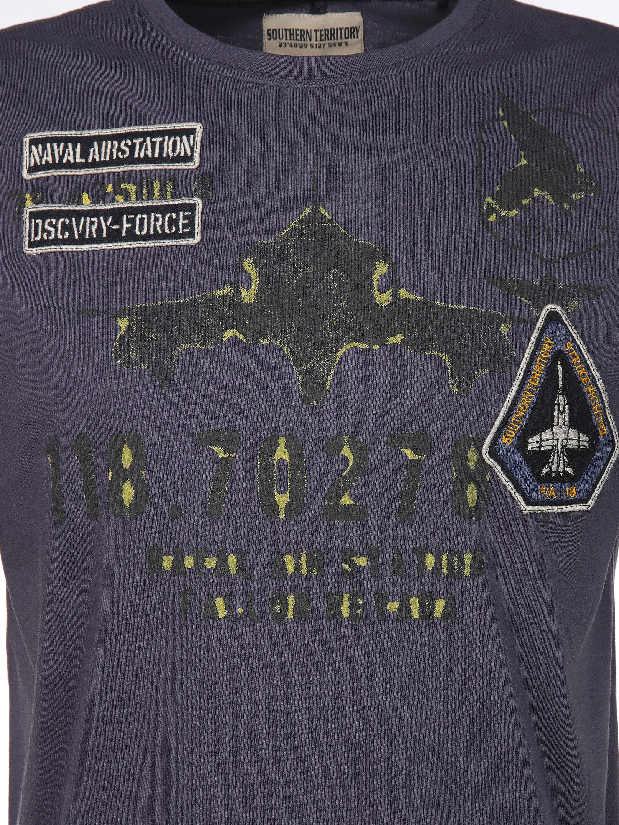 Southern Territory He. T-Shirt 1/2 Arm Print Blau 916379 31 3