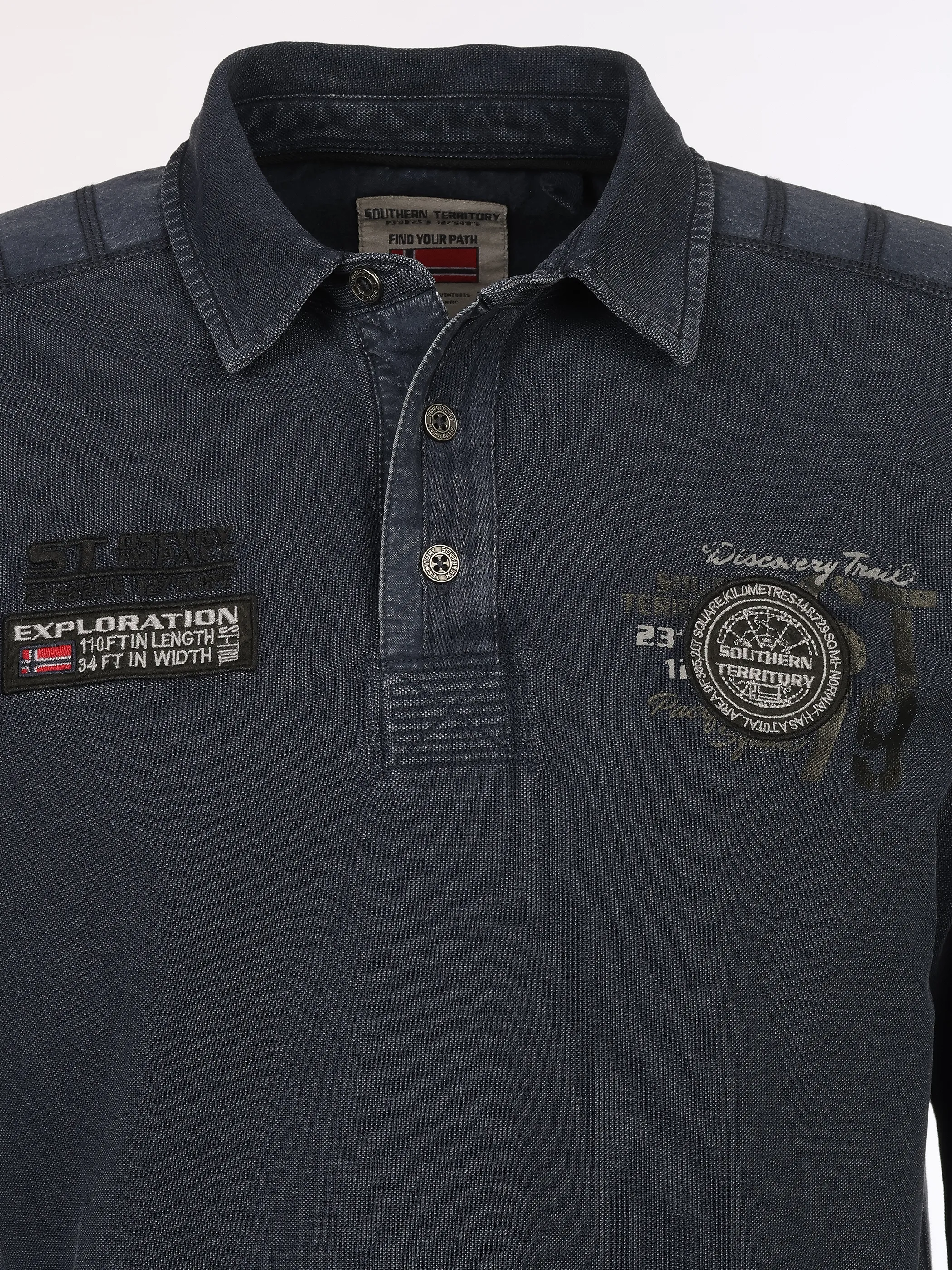 Southern Territory He. Poloshirt 1/1 Arm washer batch Blau 930520 NAVY 3