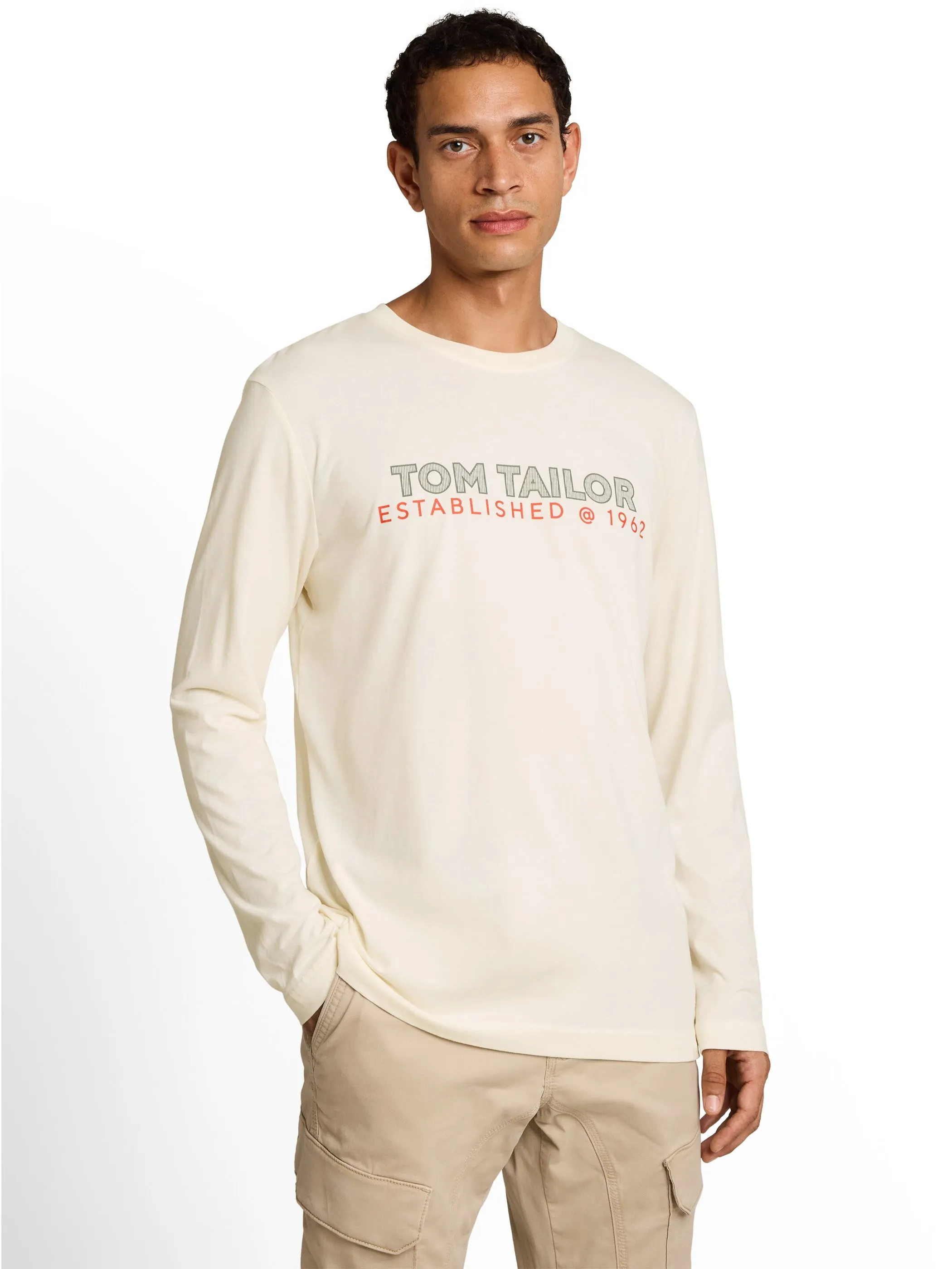Tom Tailor 1052638 NOS printed longsleeve Weiß 934240 10348 1