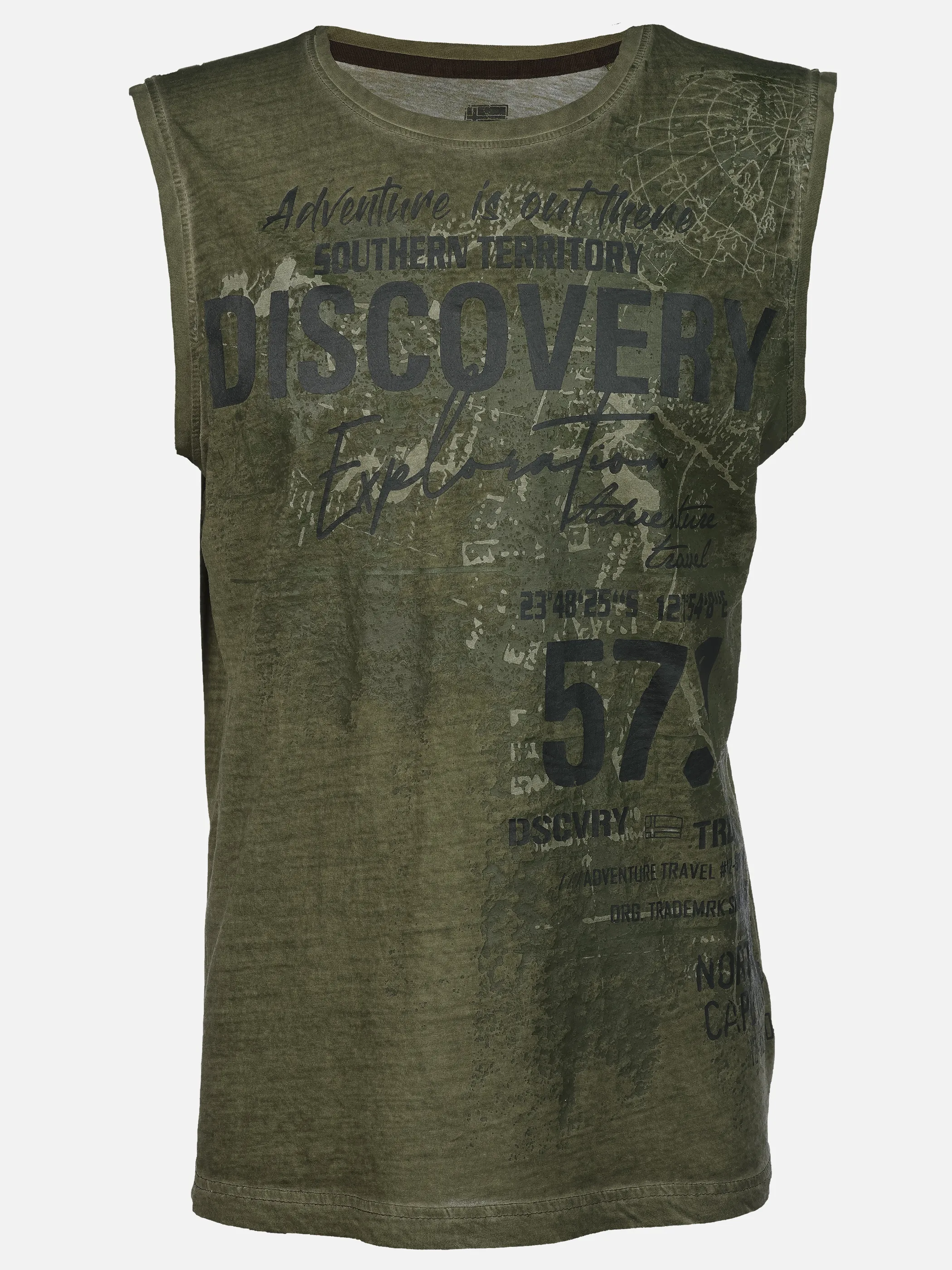 Southern Territory He. Muscleshirt allover washer Oliv 925214 OLIVE 1