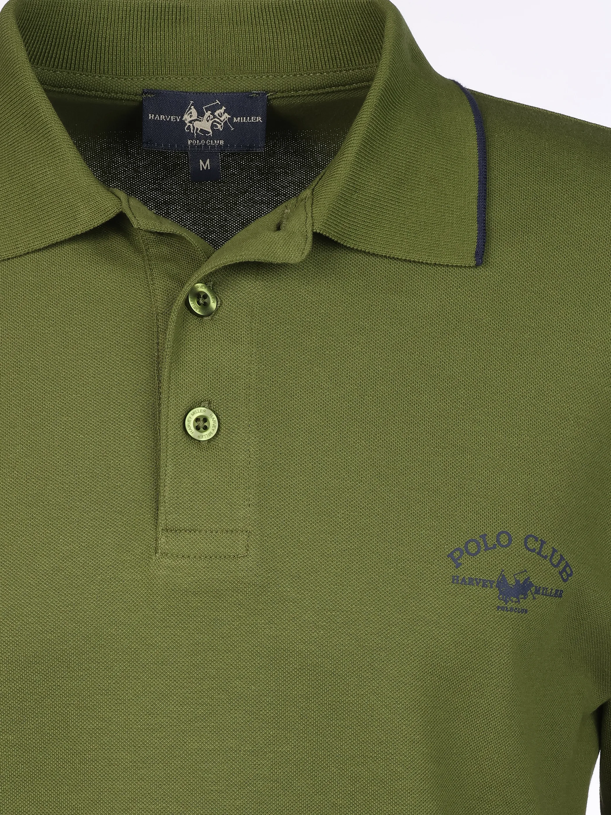 Harvey Miller He. Poloshirt 1/1 Arm Pique Oliv 918646 149OLIVE 3