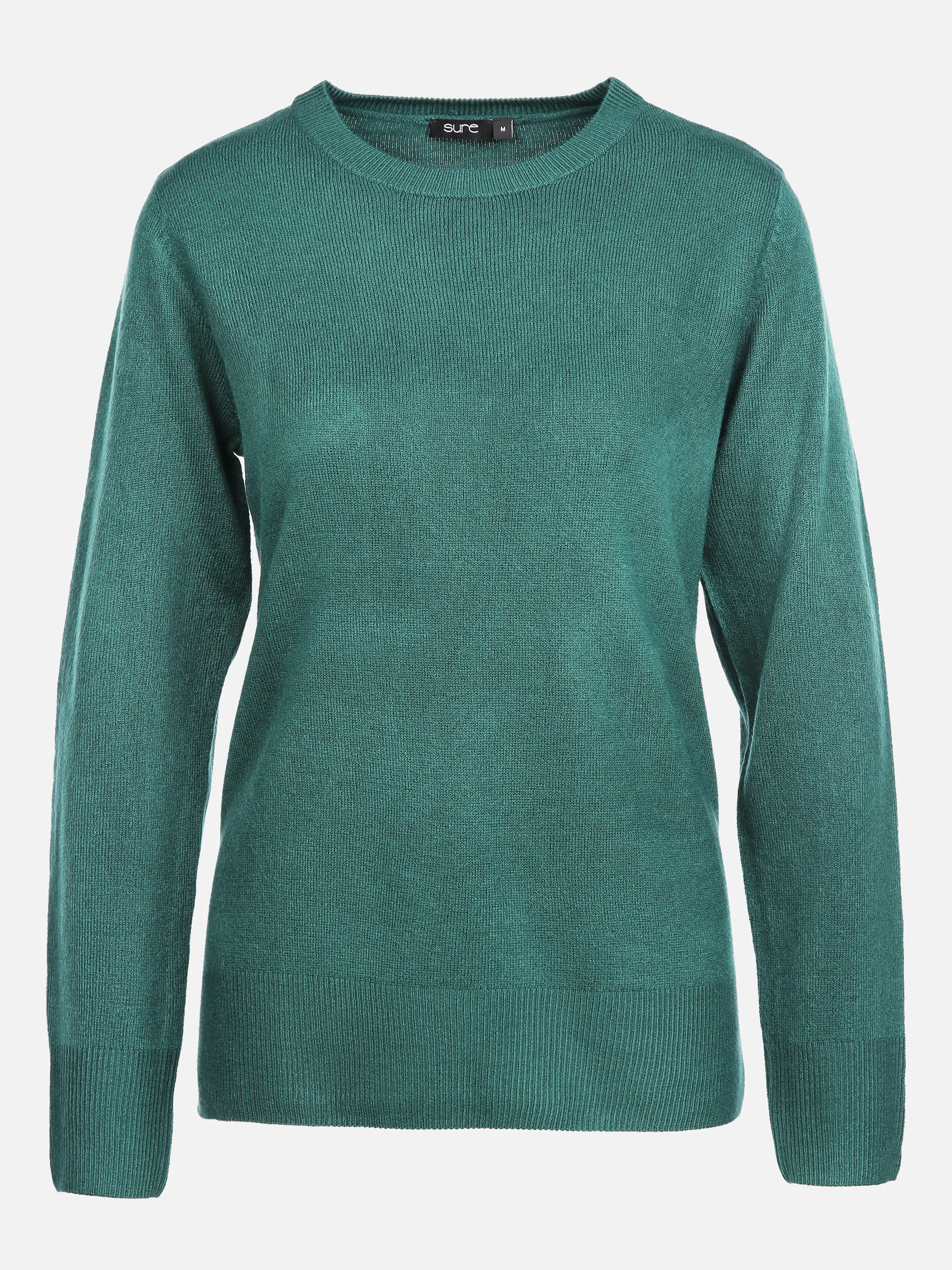 Sure Da-Rundhals-Pullover wie Cashm Grün 856106 DK. SALBEI 1