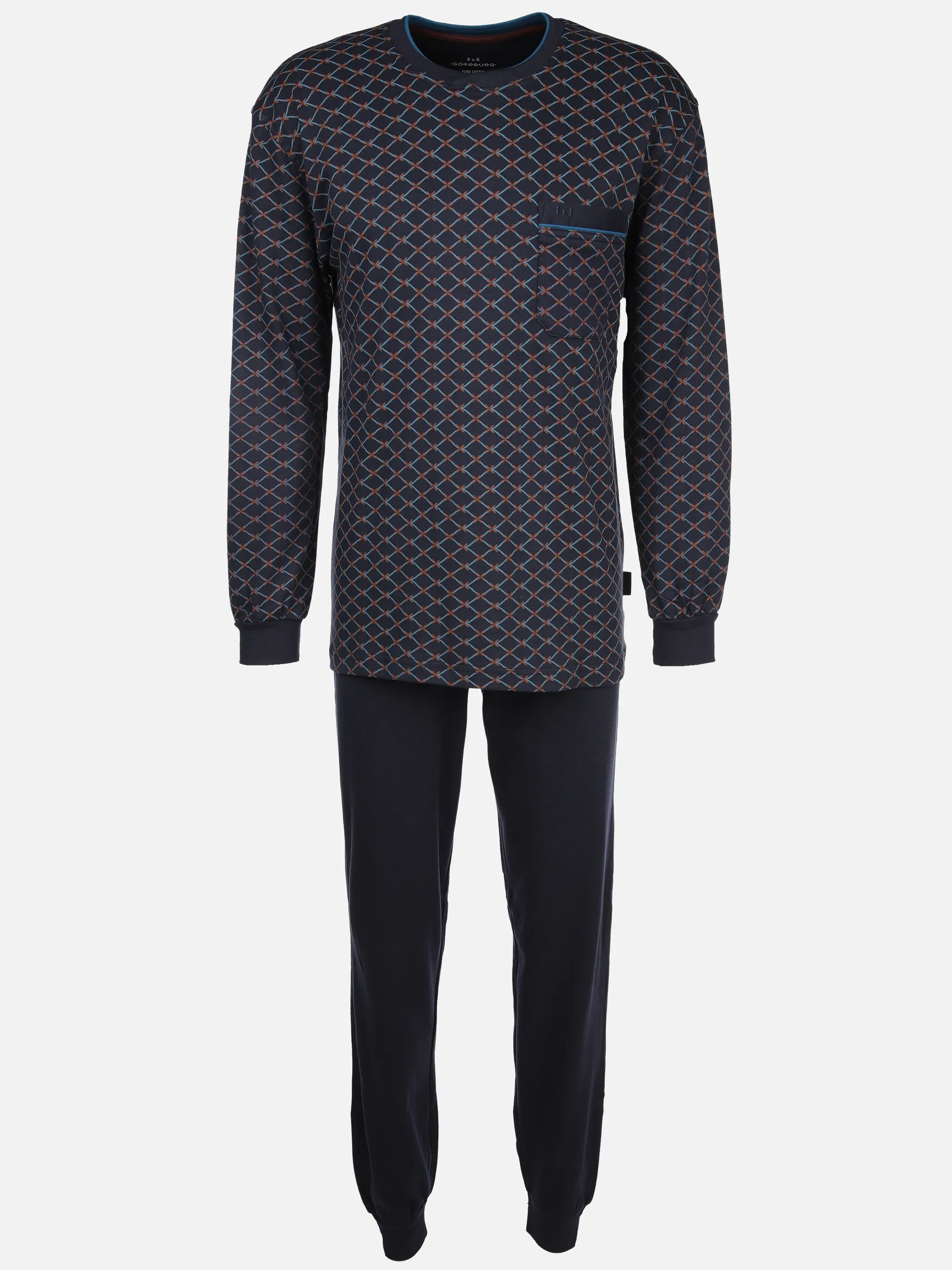 Götzburg 452277/7309 He-Pyjama, Rundhals Blau 901939 635 1 Götzburg 452277/7309 He-Pyjama, Rundhals Blau 901939 635 1