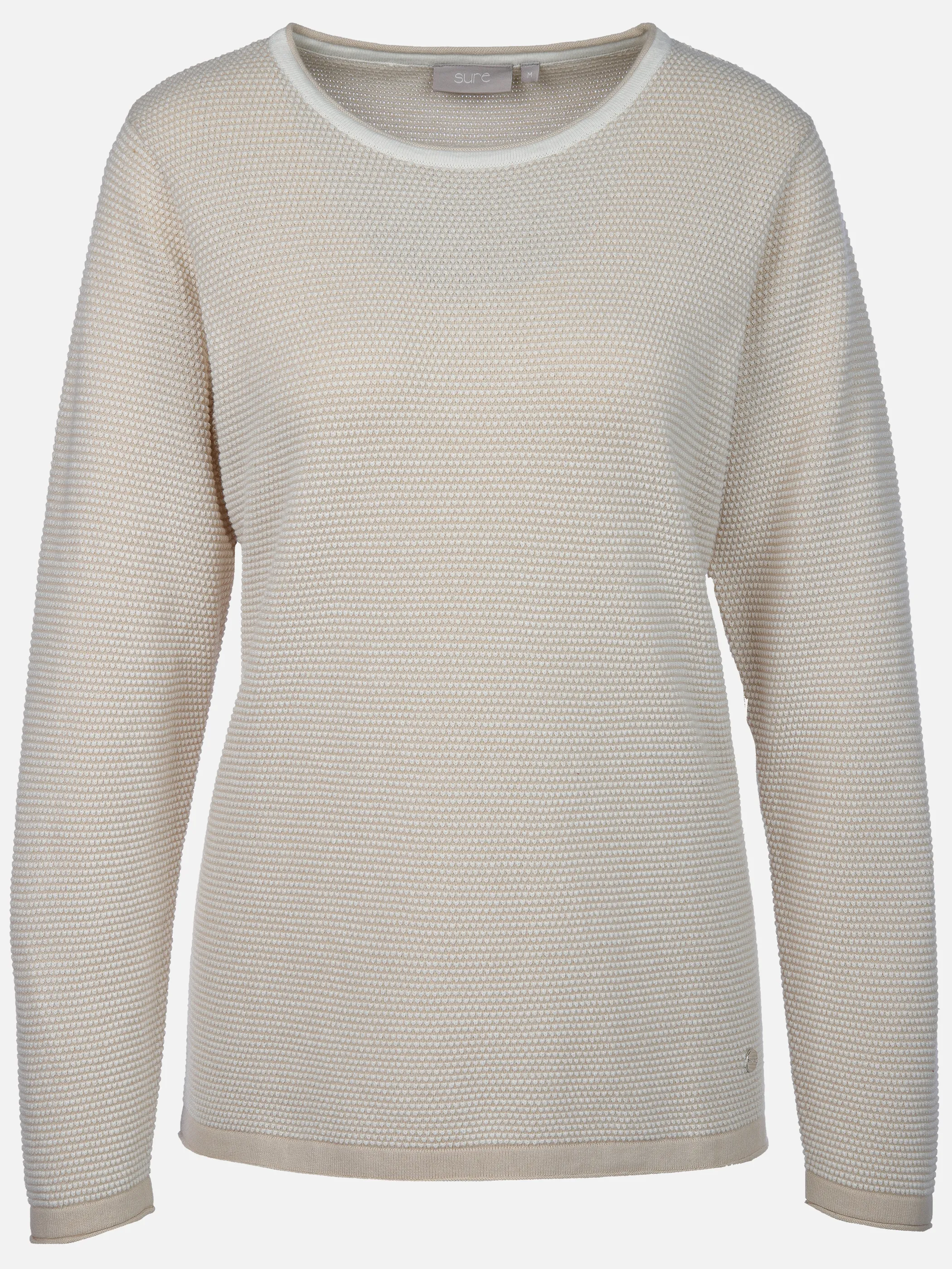Sure Da-Strukturpullover "Eagle Eye Beige 912695 BEIGE 1