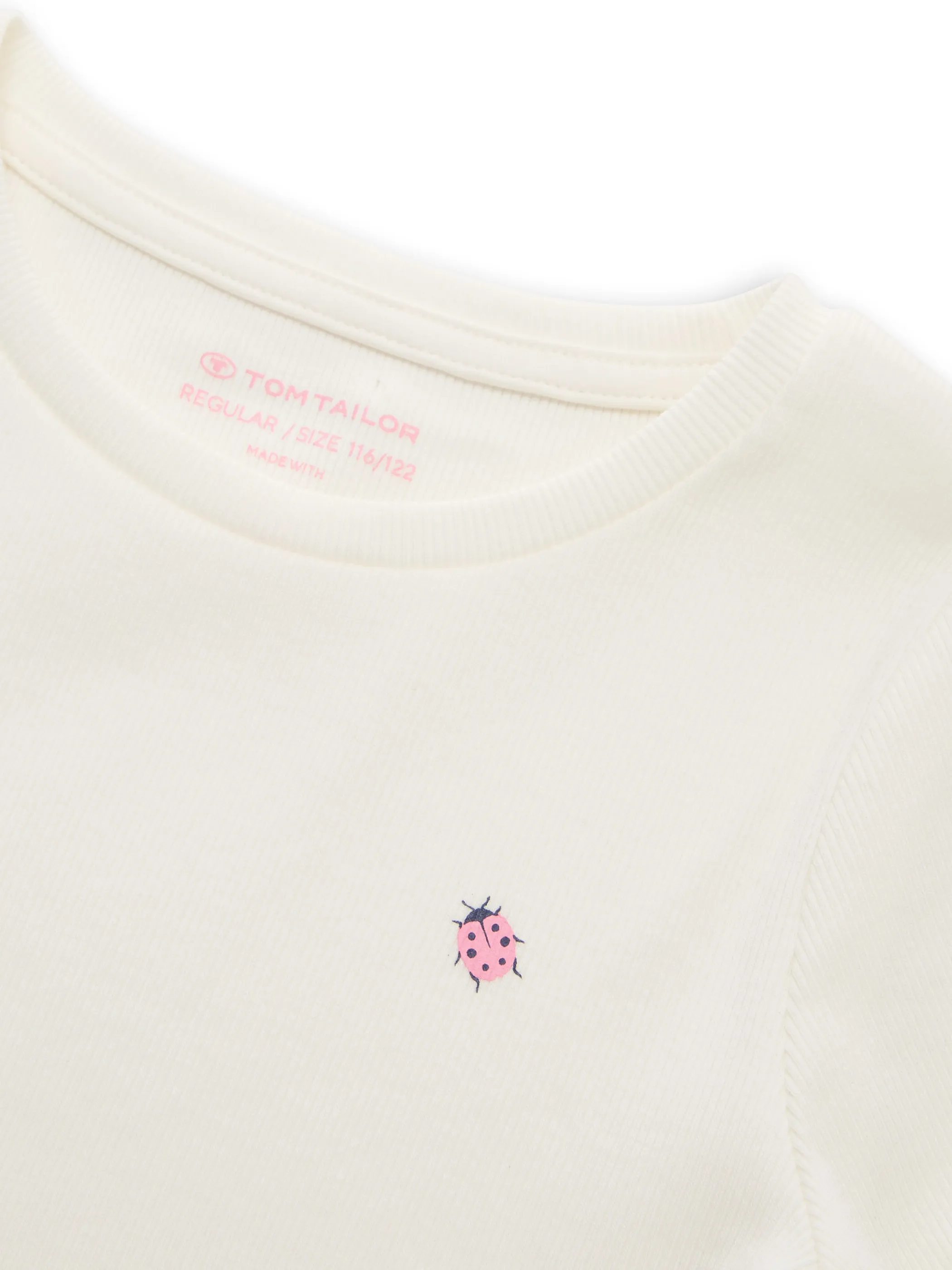 Tom Tailor 1045999 printed rib t-shirt Weiß 906954 39382 3