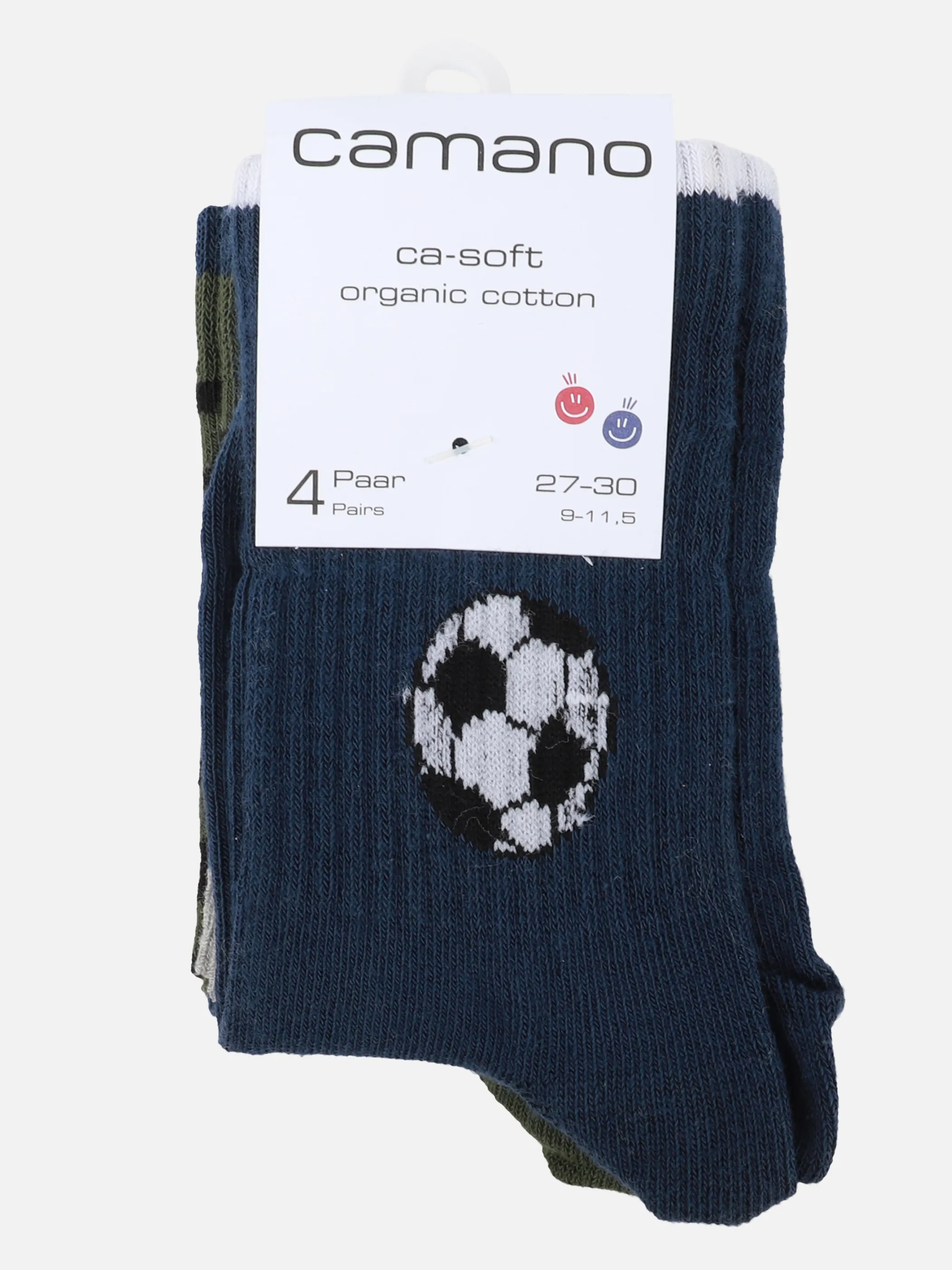 Camano 1106142 Boys Socken ca-soft organic Grün 937071 7385 2