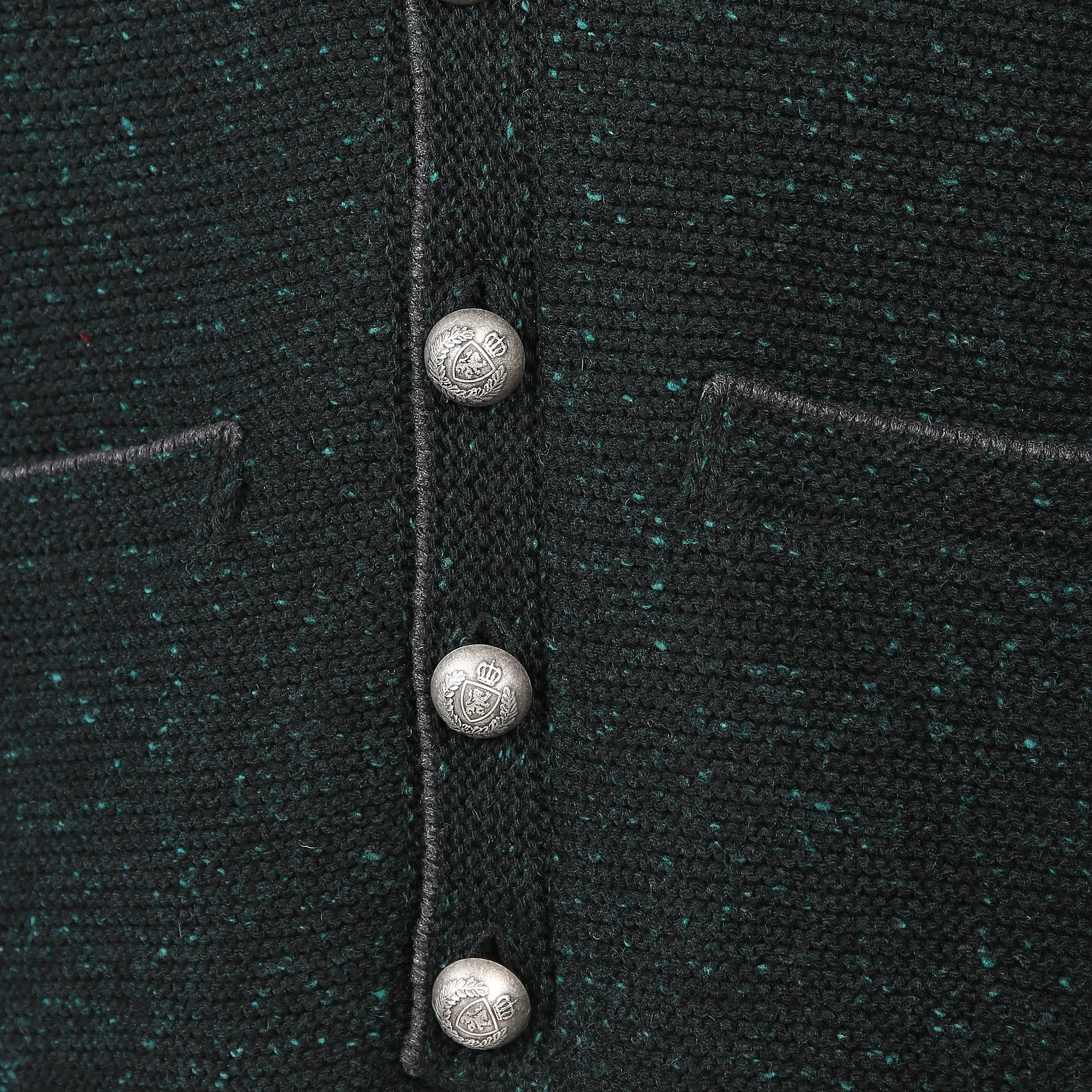 Birkhahn Mode und Tracht He. Trachtenjanker melange Grün 811851 DUNKELGRÜN 3