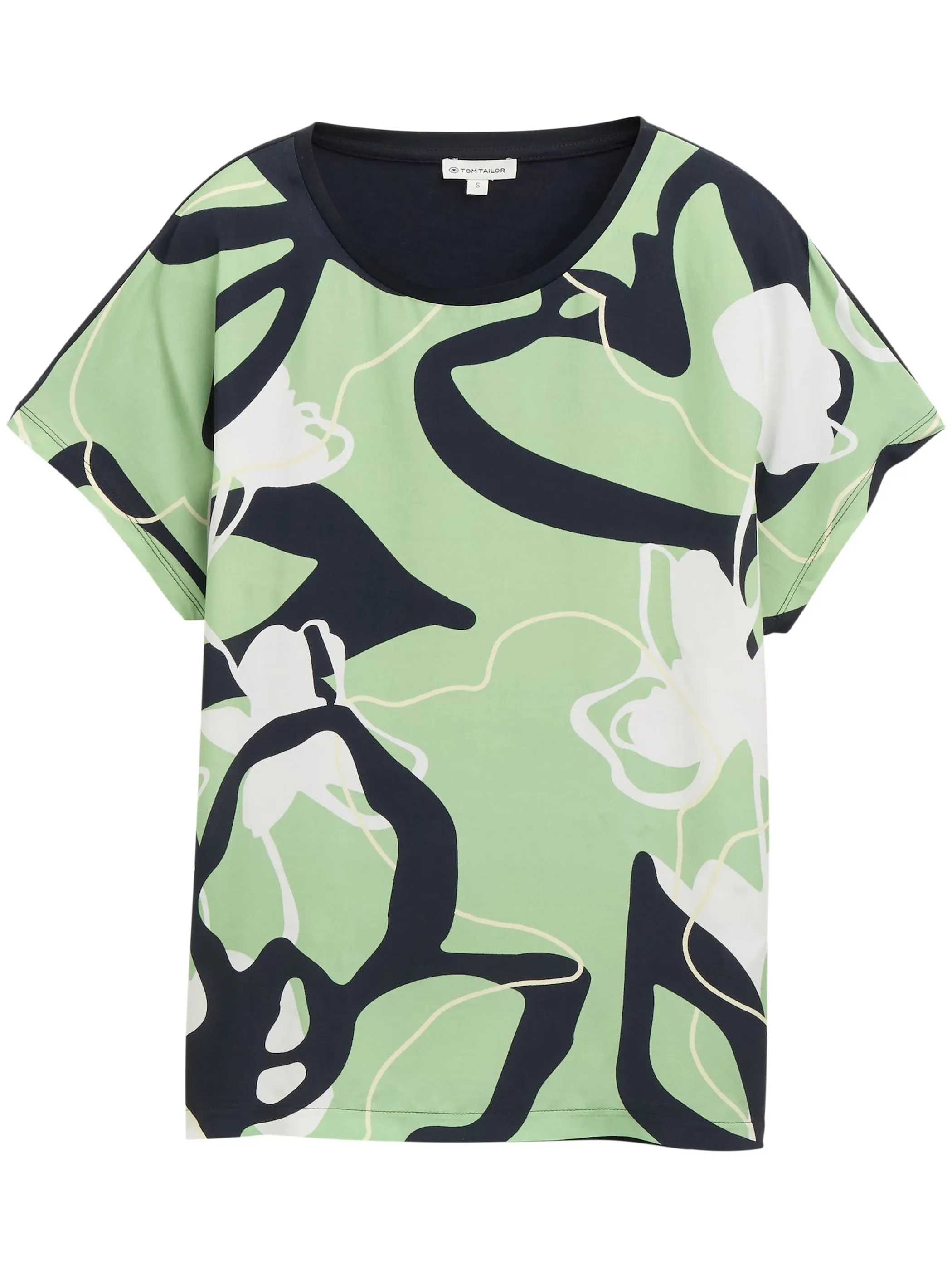 Tom Tailor 1045569 T-shirt fabric mix Grün 905982 37116 1 Tom Tailor 1045569 T-shirt fabric mix Grün 905982 37116 1