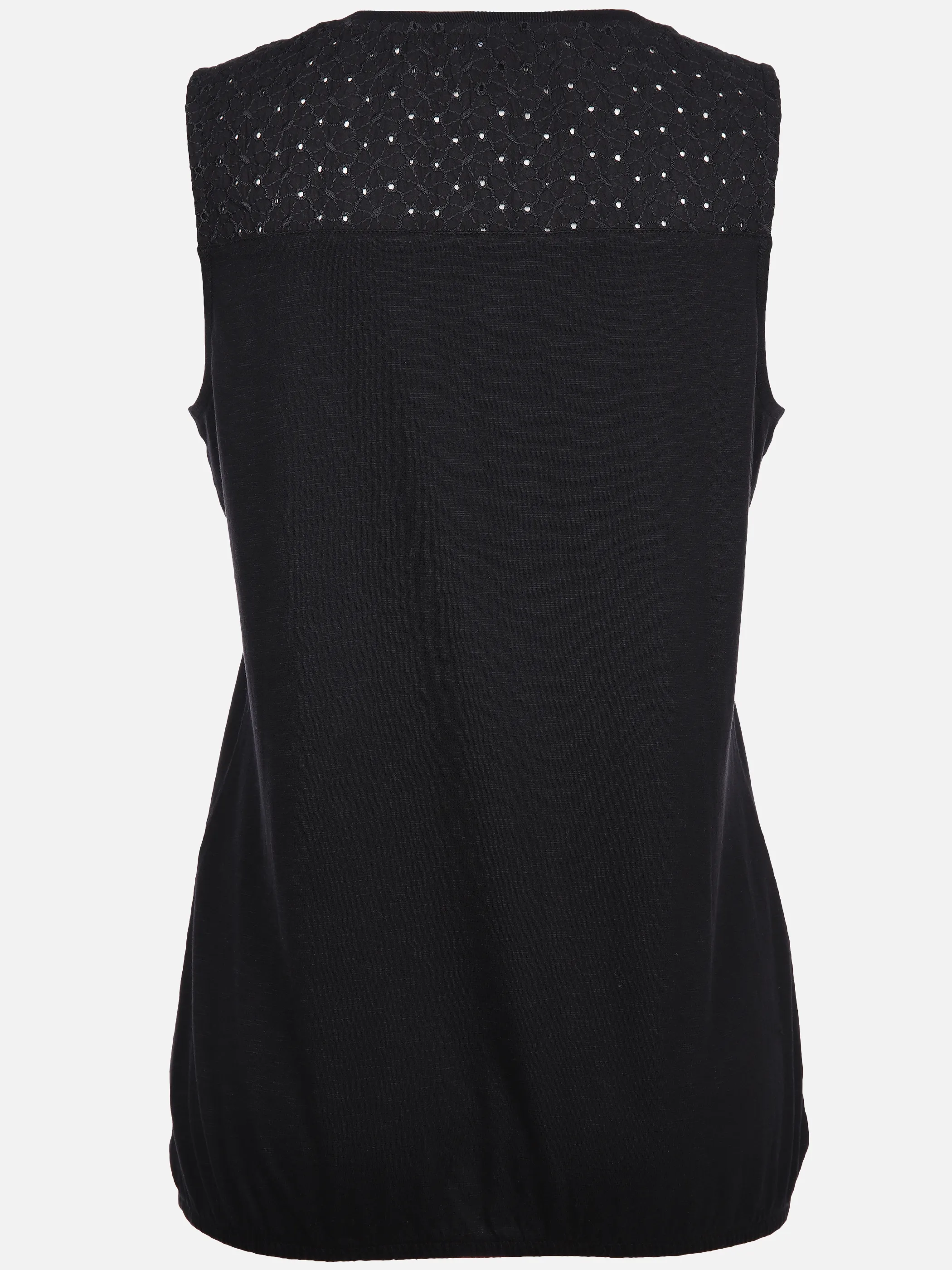 Sure Da-Jerseytop m. Spitzenpasse Schwarz 894092 SCHWARZ 2