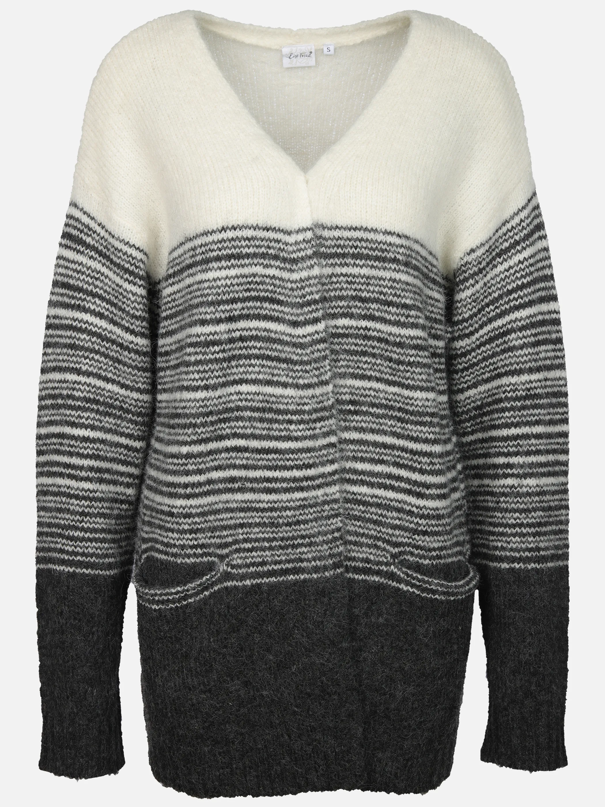 Lisa Tossa Da-Strickcardigan m. Taschen Weiß 914435 ECRU 1