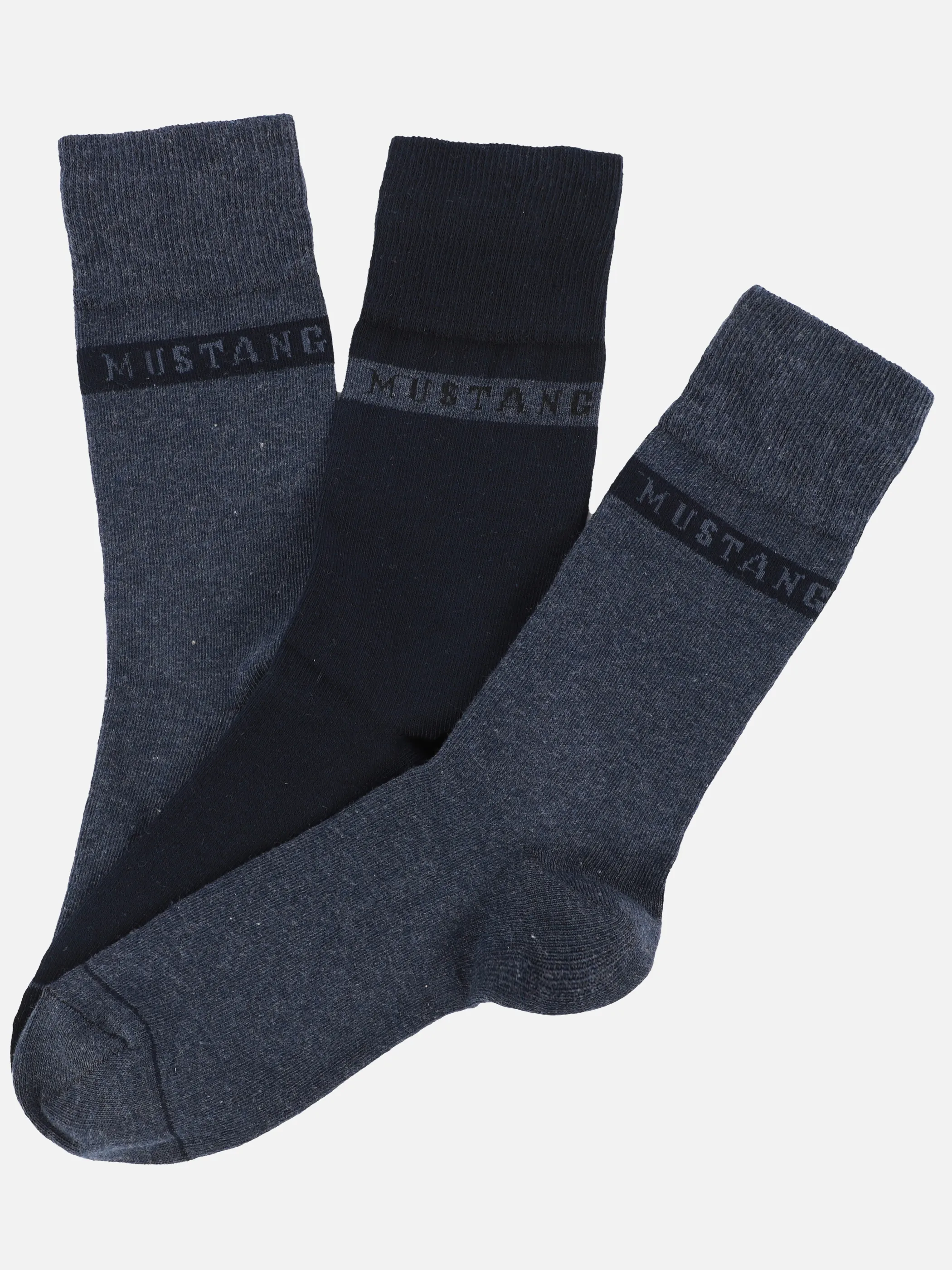Mustang MU31039 He-Socken 3er organic Blau 861711 5703 1