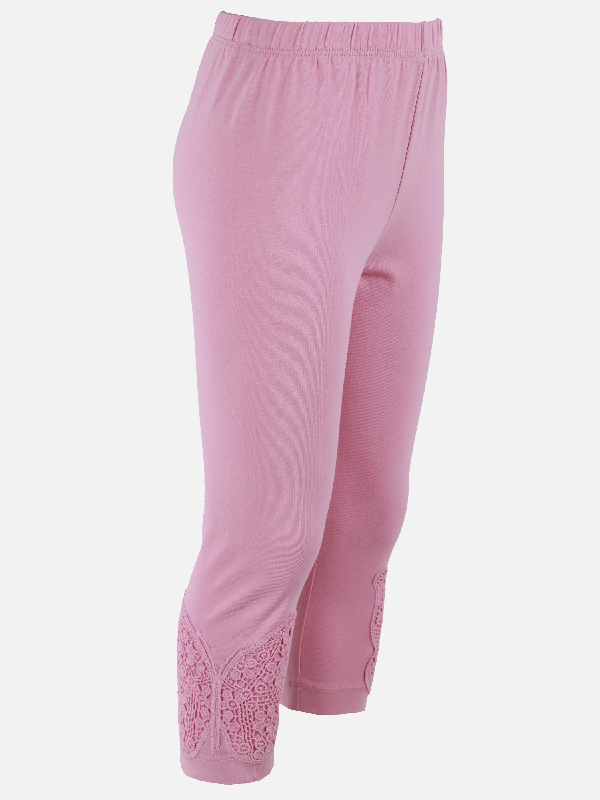 Bubble Gum KM 2er Pack Leggings mit Schmetterlinghäkelei Bunt 907412 ROSA/WEIß 3