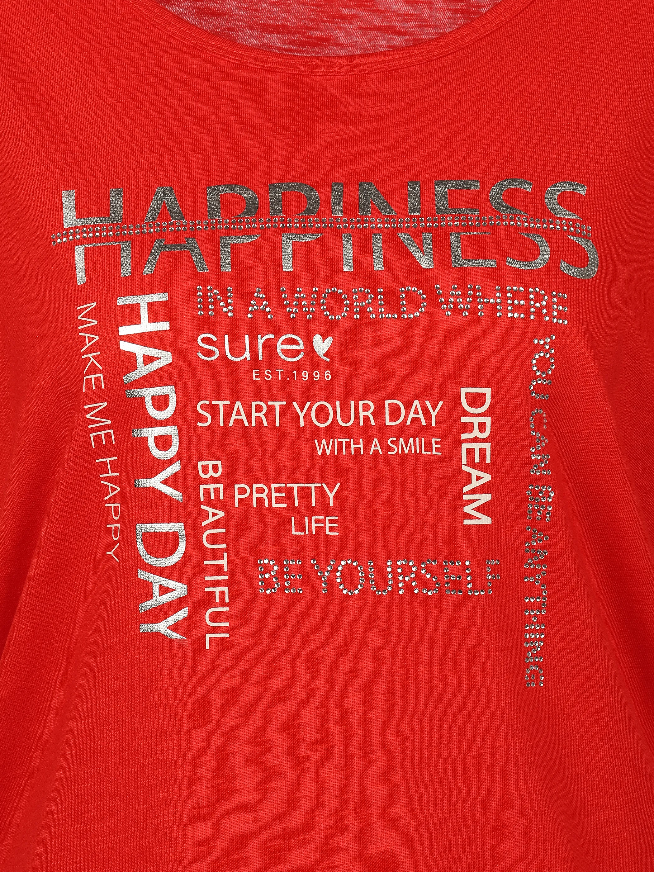 Sure Da-T-Shirt m. Frontprint Rot 922189 RED 3