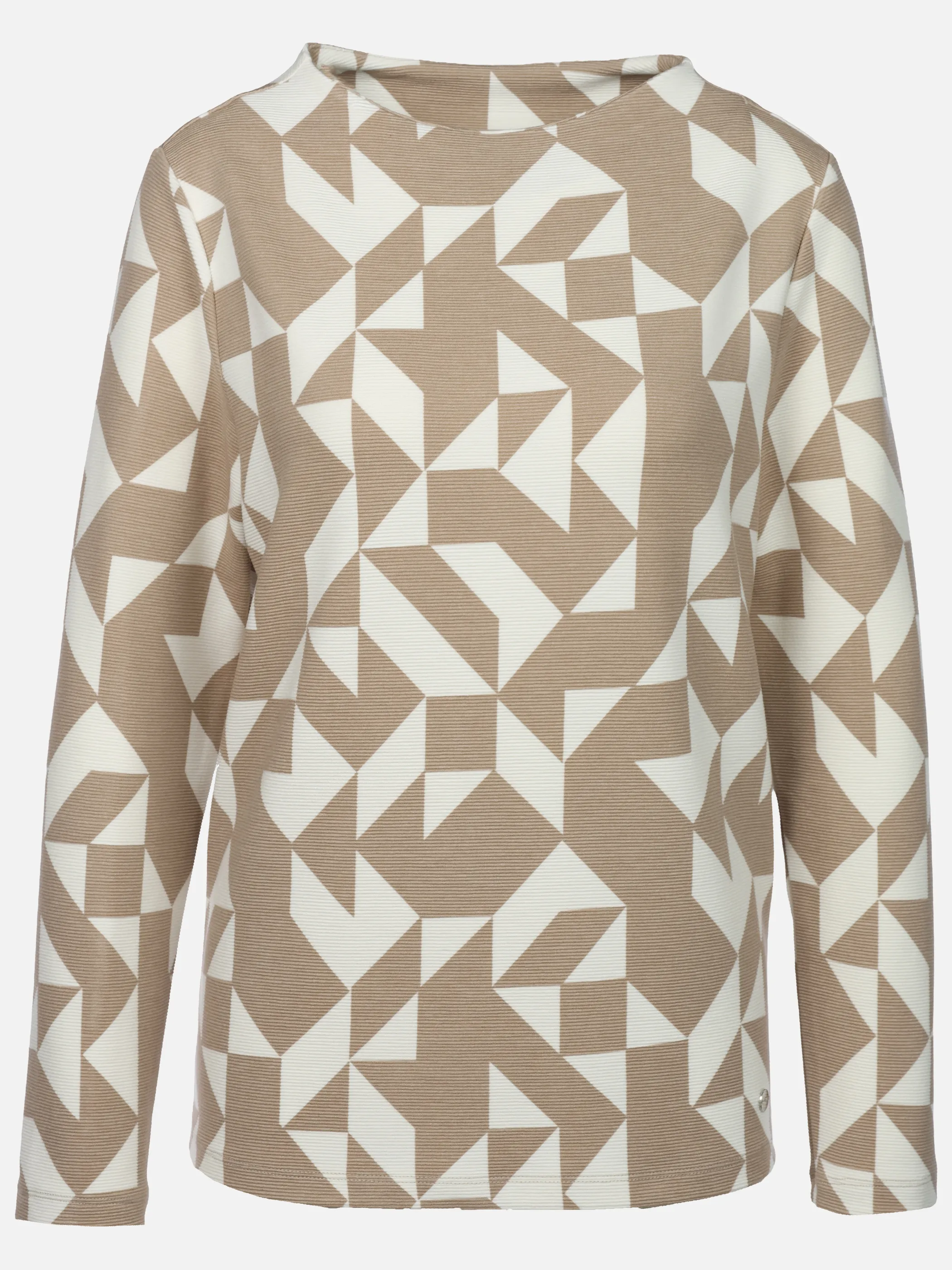 Sure Da-Langarmshirt in Selanik Weiß 933484 OXFORD TAN 1