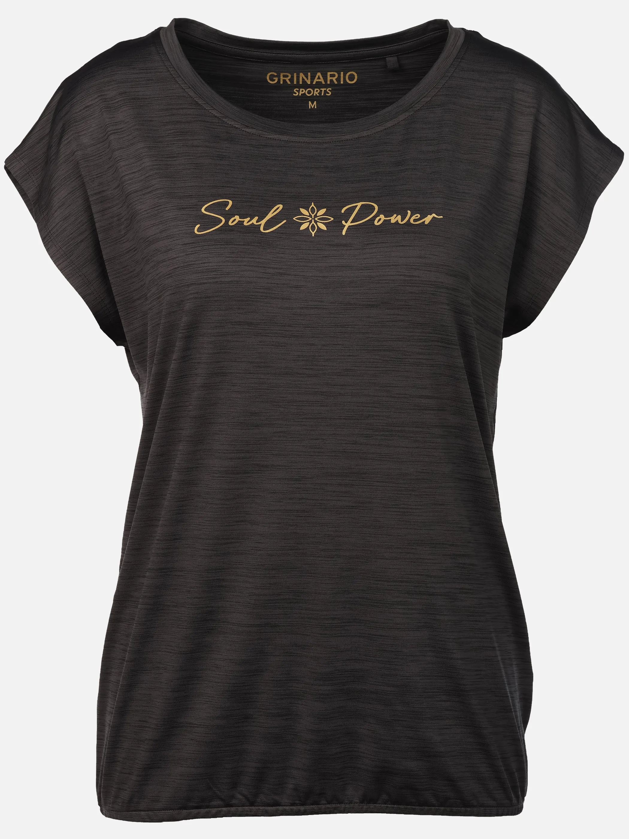 Grinario Sports Da-Sport Shirt, m. weiter Schulter u. Gummizug Grau 921068 DARK GREY 1