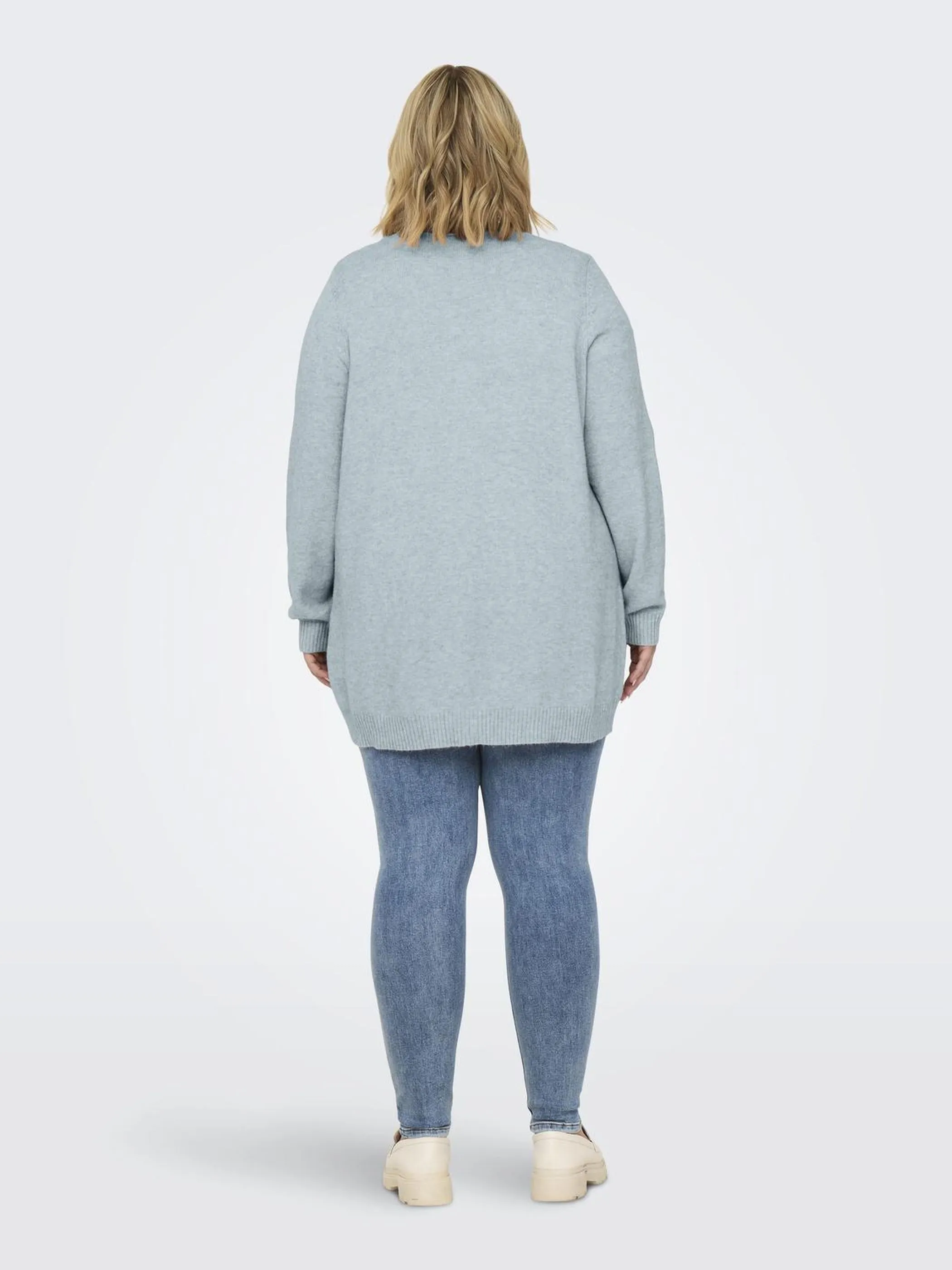 Only Carmakoma 15219653 CARESLY L/S OPEN CARD Blau 866803 180003001 2