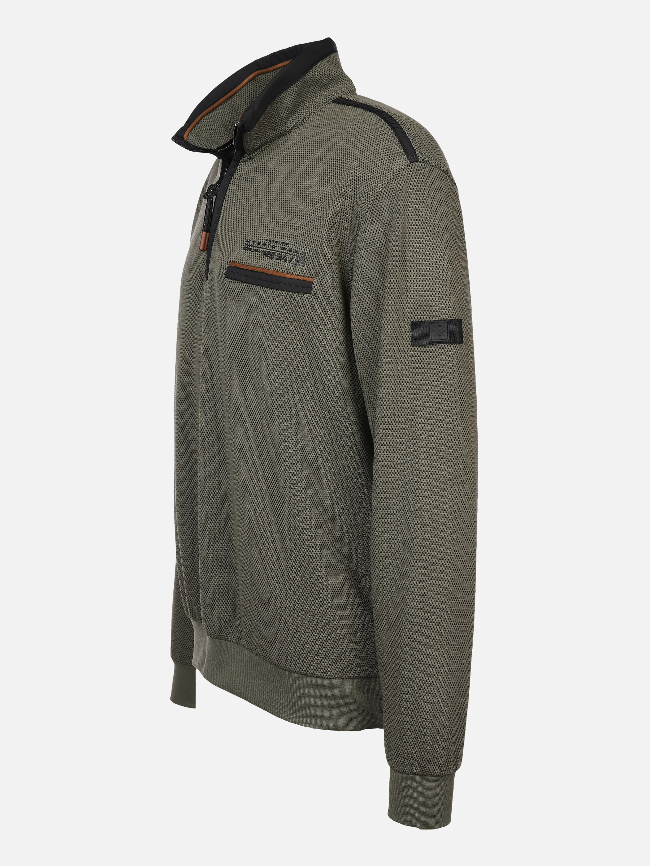 Jim Spencer He. Sweattroyer BT melange Grün 876043 KHAKI 3 Jim Spencer He. Sweattroyer BT melange Grün 876043 KHAKI 3