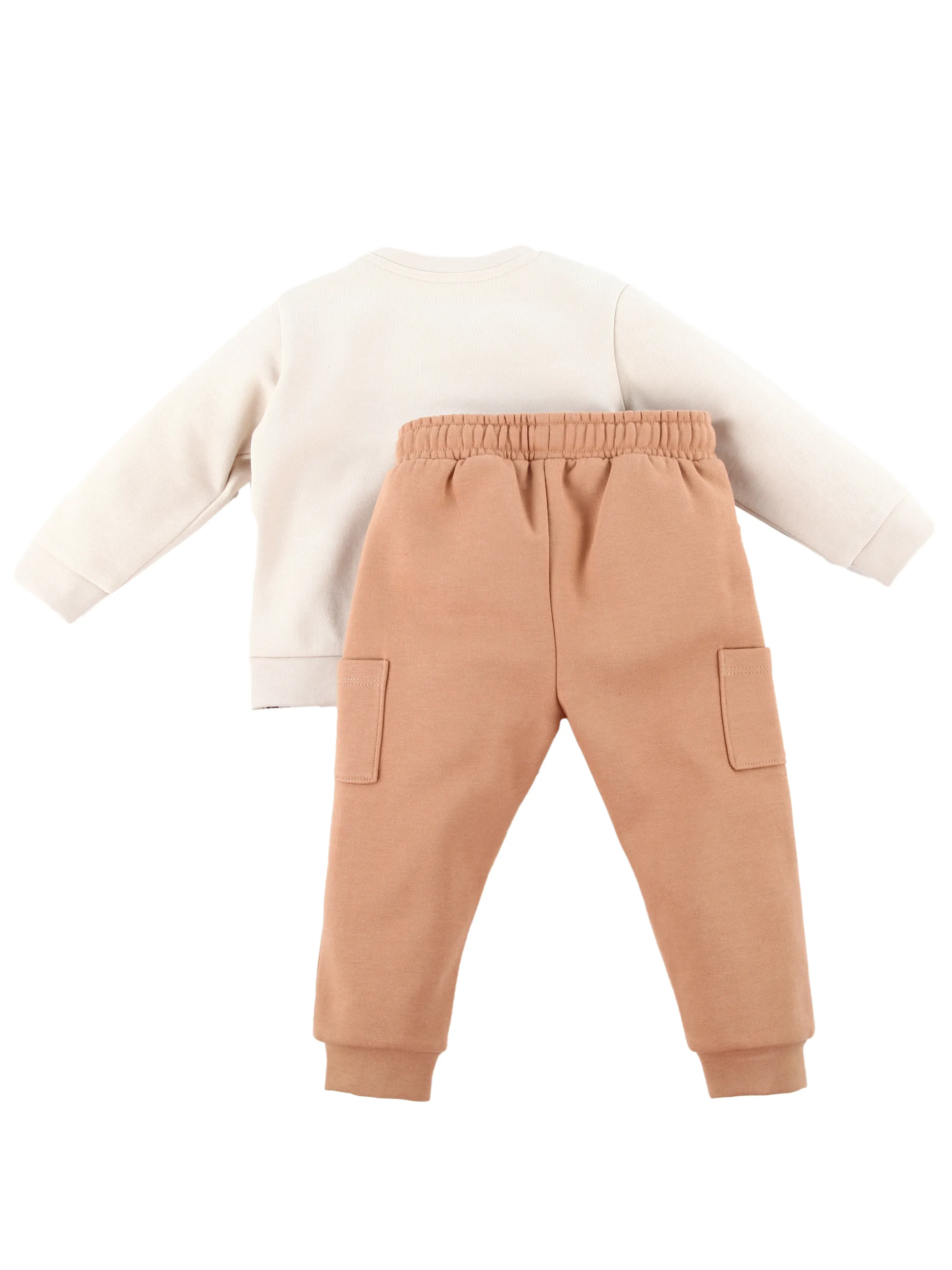 Bubble Gum BJ 2 pcs Set mit Teddy Print in beige/braun Beige 913586 BEIGE 2