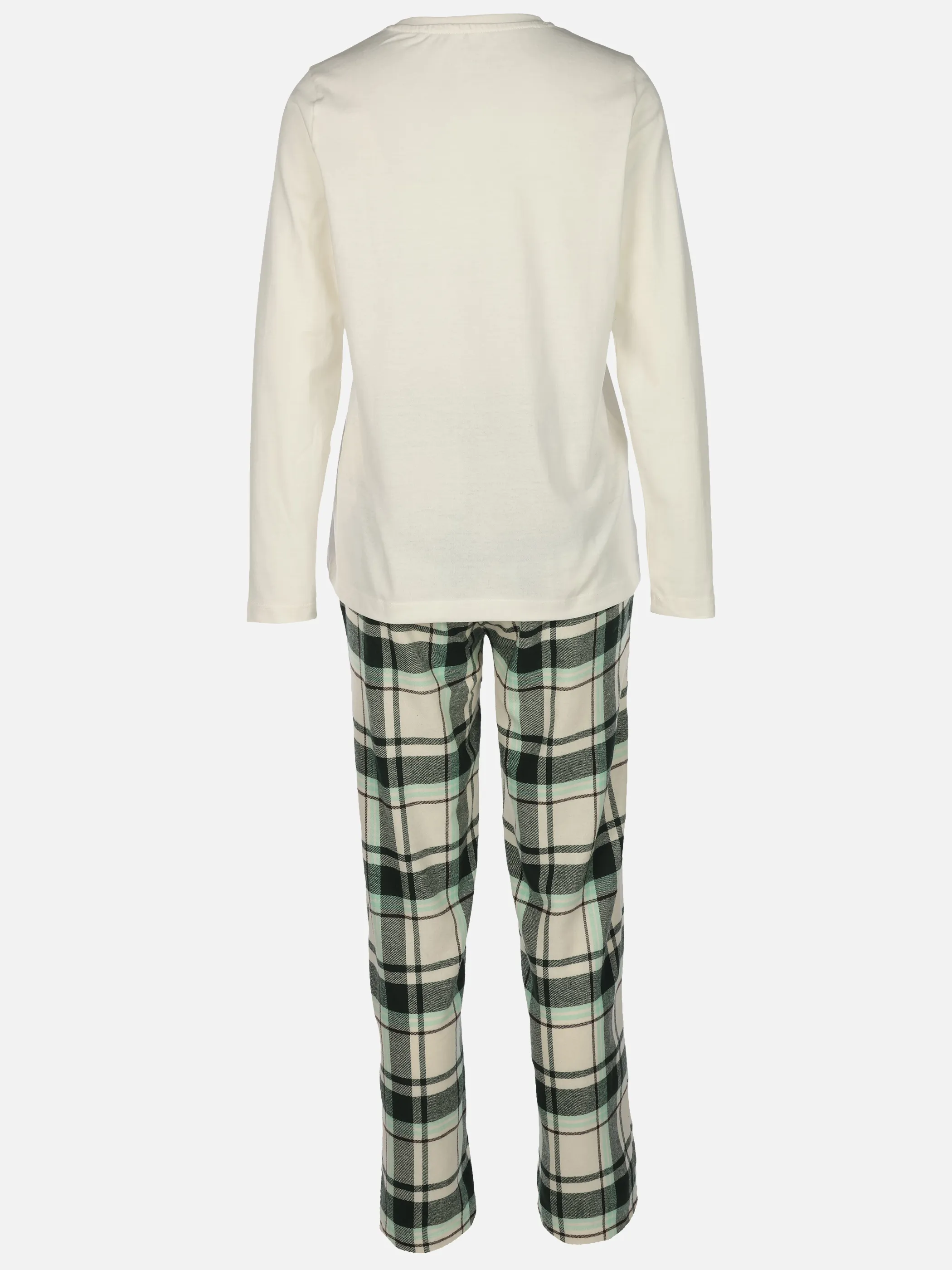 Sure Da. Pyjama Flanell Hose Karo Braun 929614 BRAUN 2