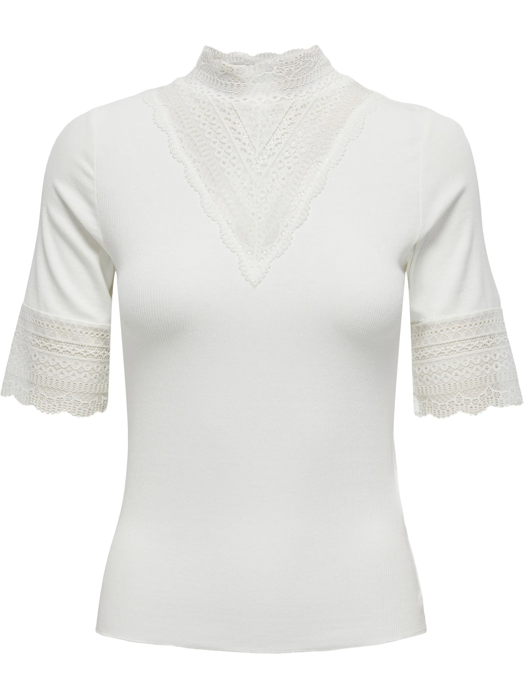 Only 15335353 ONLTILDE HIGHNECK S/S Weiß 906663 177922 1