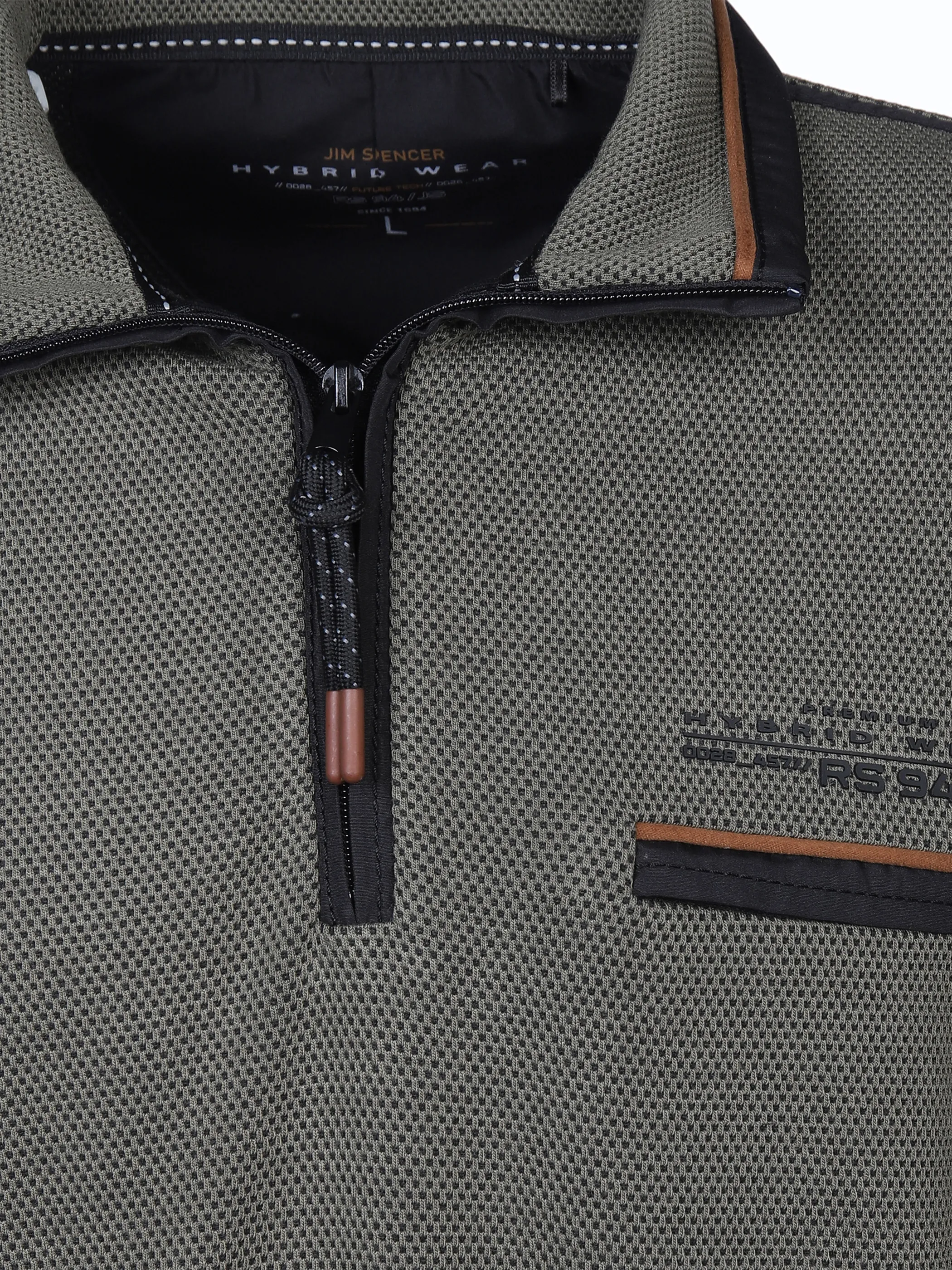 Jim Spencer He. Sweattroyer BT melange Grün 876043 KHAKI 4 Jim Spencer He. Sweattroyer BT melange Grün 876043 KHAKI 4