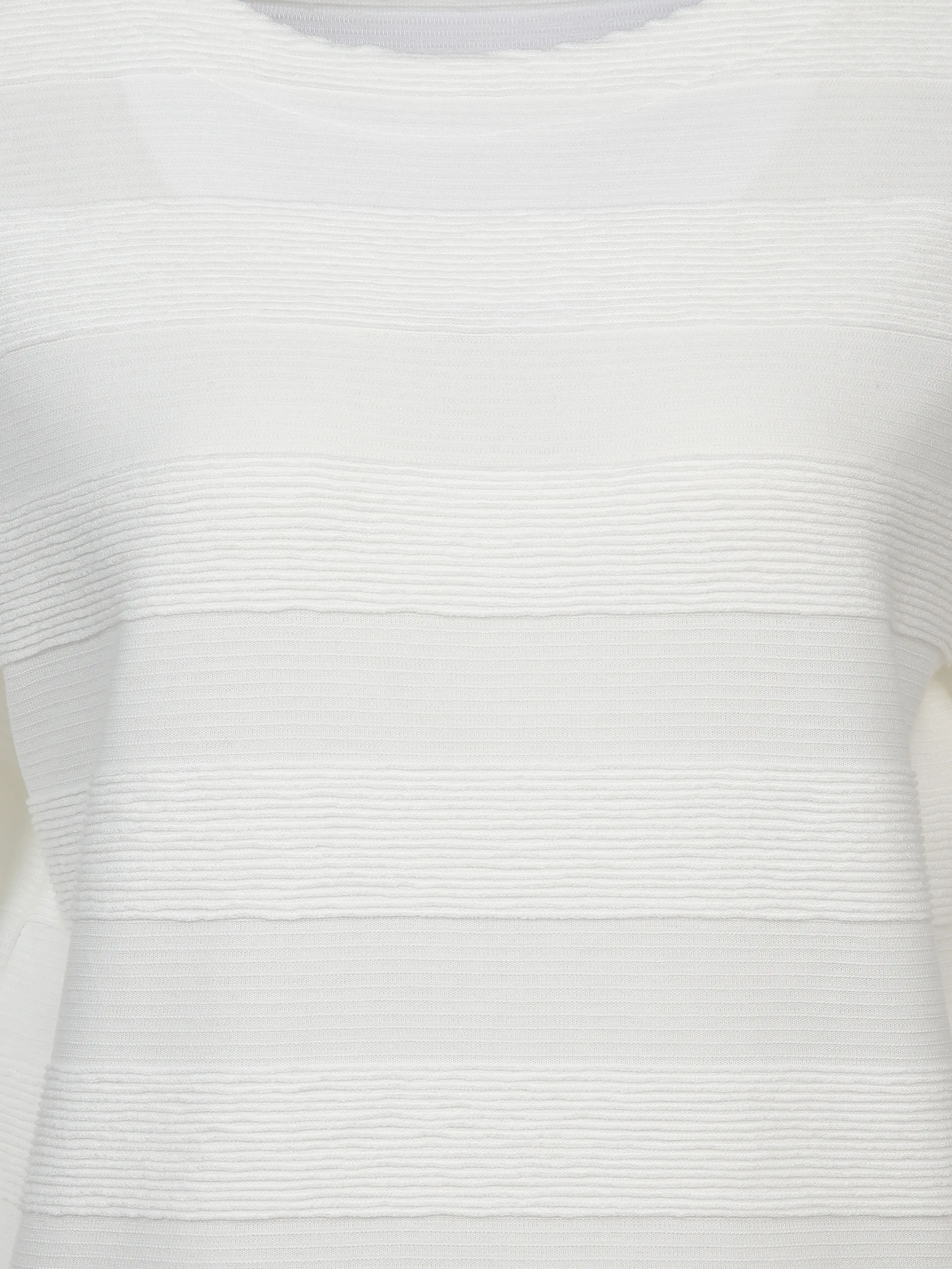 Lisa Tossa Da-Struktur-Ringel-Shirt Weiß 897649 OFFWHITE 3