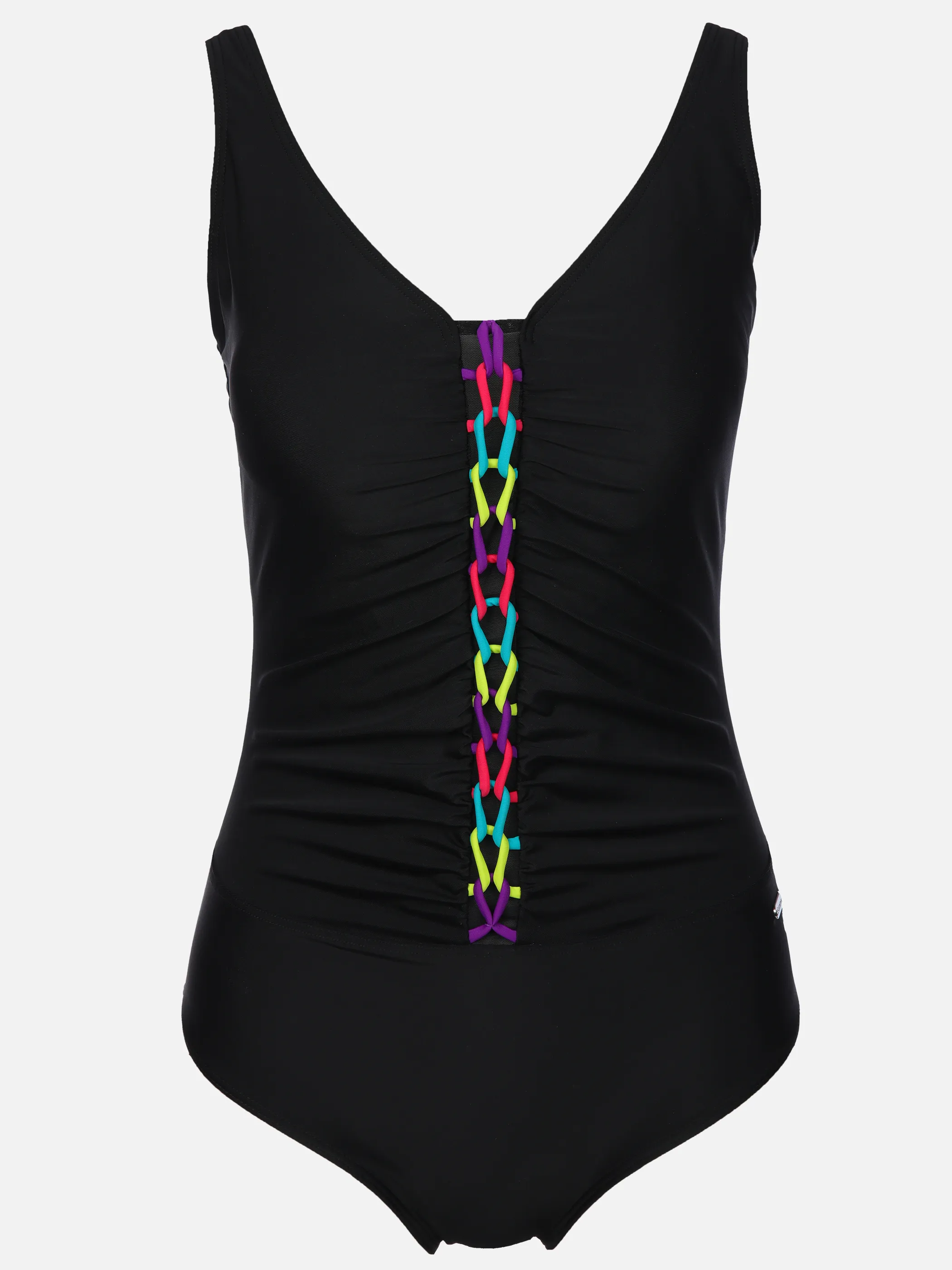 Grinario Sports Da-Badeanzug Farbdetails Schwarz 906504 BLACK 1 Grinario Sports Da-Badeanzug Farbdetails Schwarz 906504 BLACK 1