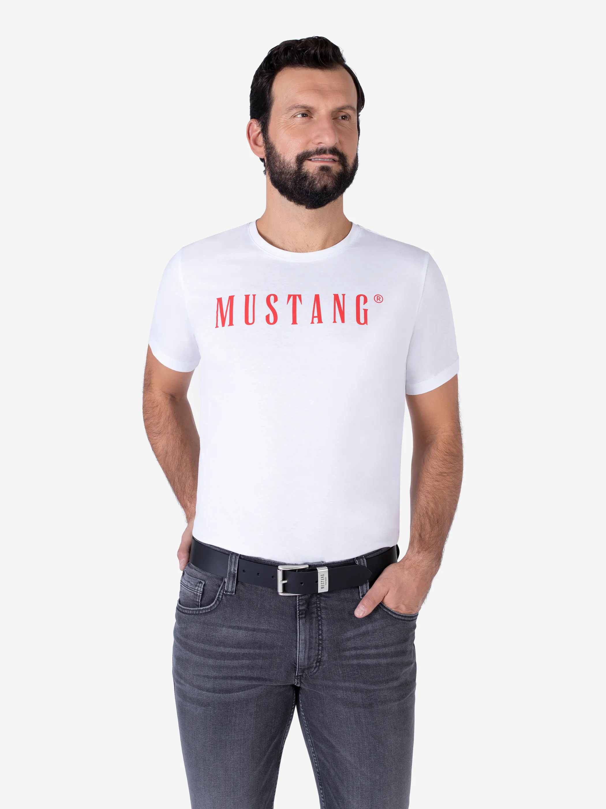 Mustang MG2104R04 40 mm Ledergürtel Q. Schwarz 885642 0790 4
