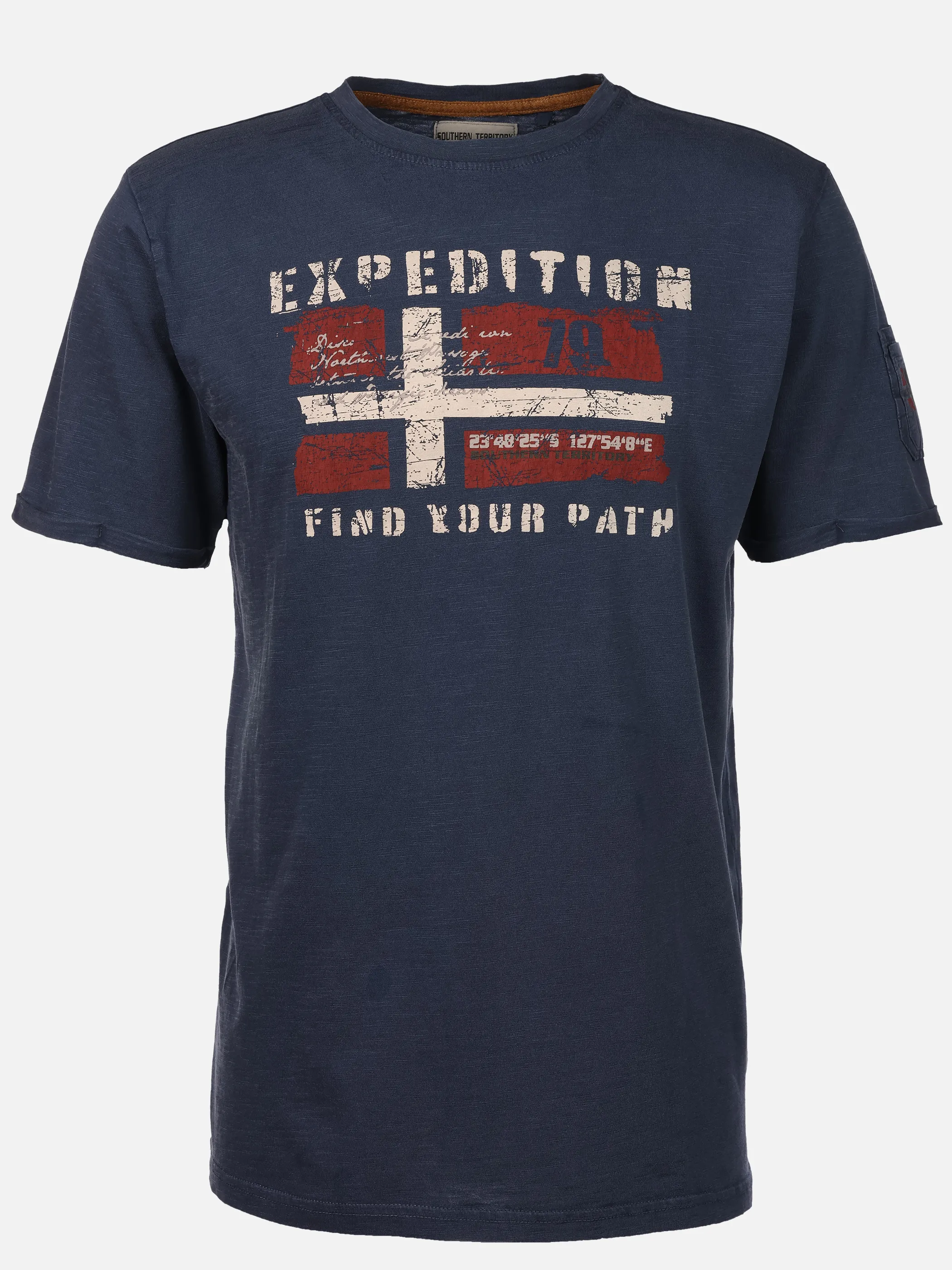 Southern Territory He. T-Shirt 1/2 Arm Logo Marine 922458 NAVY 1