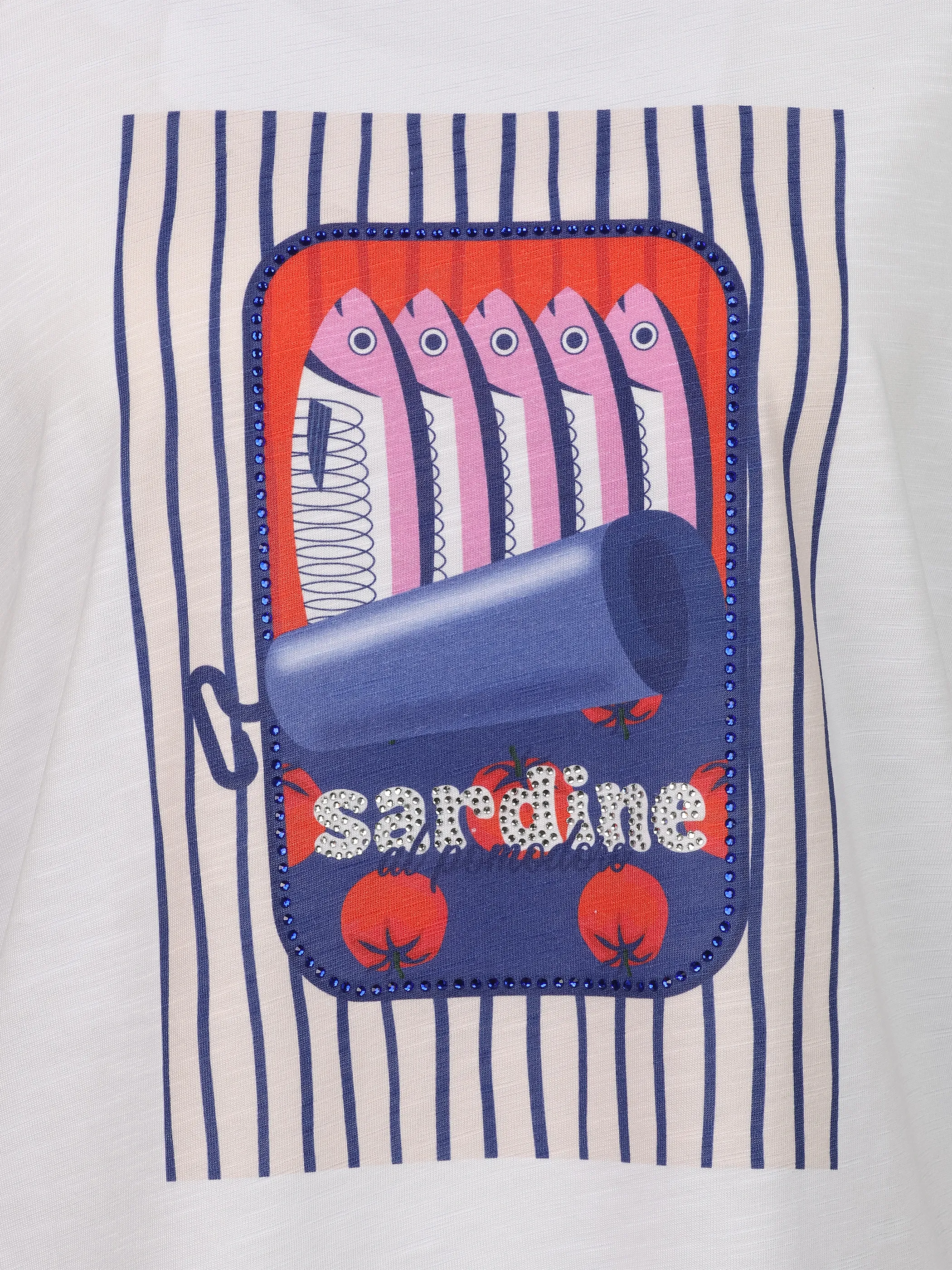Sure Da-T-Shirt m. Motivprint Weiß 926203 SARDINE 3