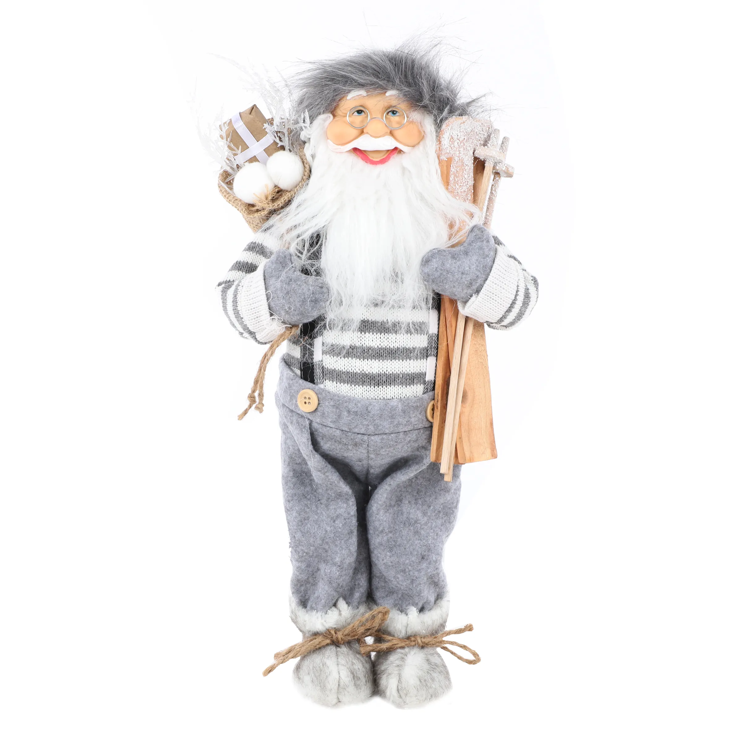 Weihnachten Weihnachtsmann stehend 46cm Sk Grau 884045 GRAU/WEIß 1 Weihnachten Weihnachtsmann stehend 46cm Sk Grau 884045 GRAU/WEIß 1