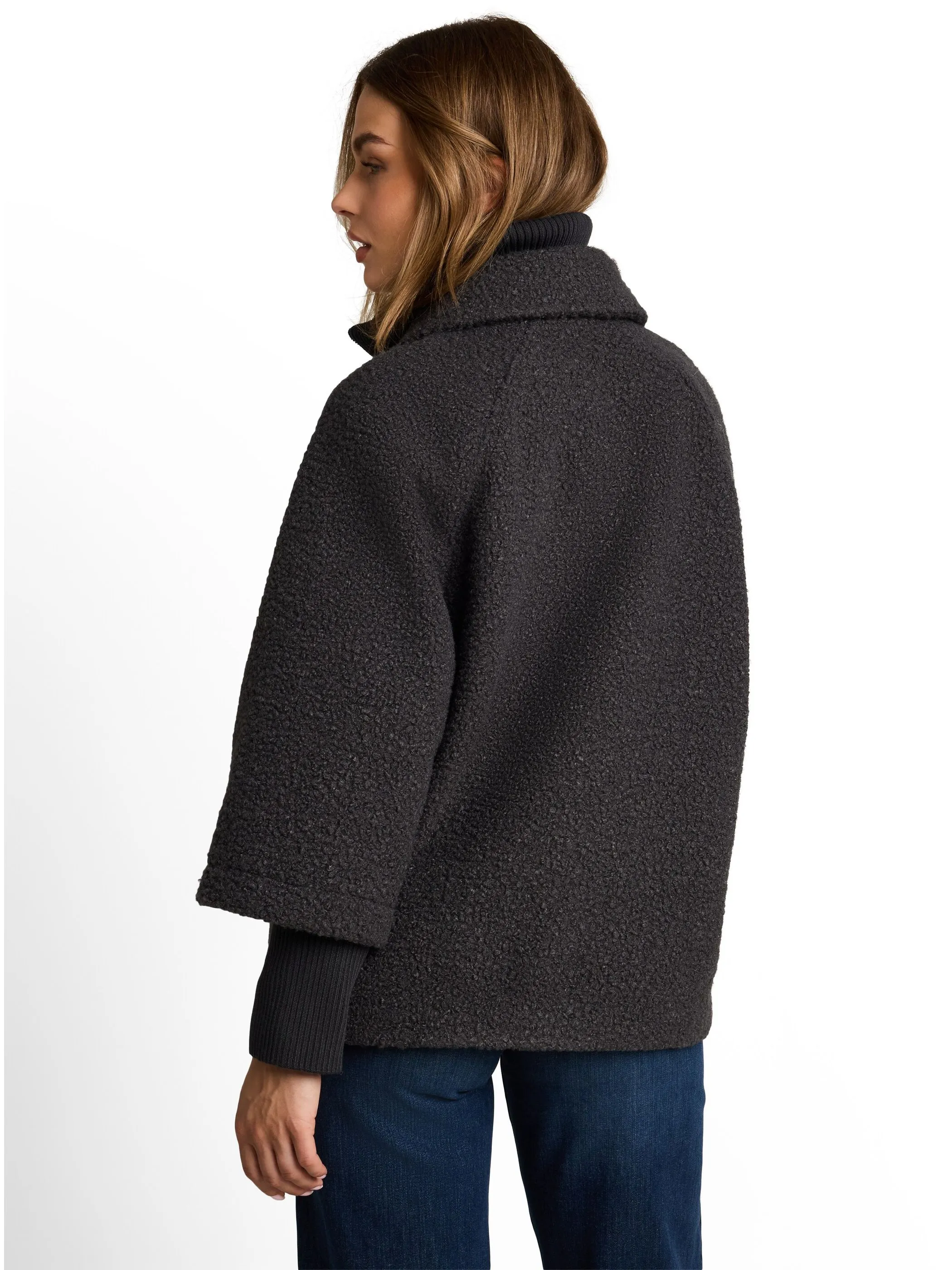 Tom Tailor 1051134 cosy cape jacket Grau 934175 41131 2