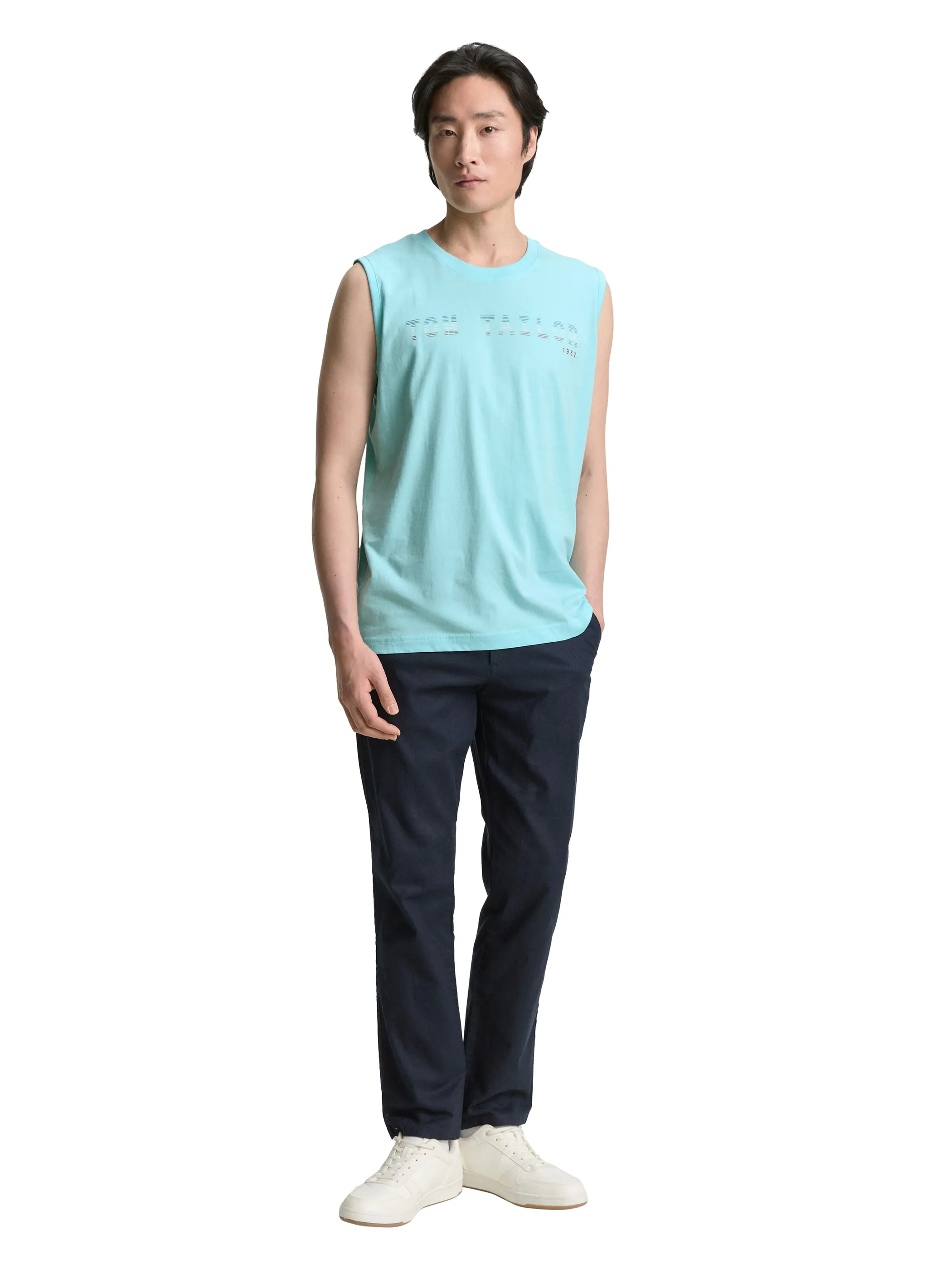 Tom Tailor 1046790 tanktop with print Türkis 910587 34921 4
