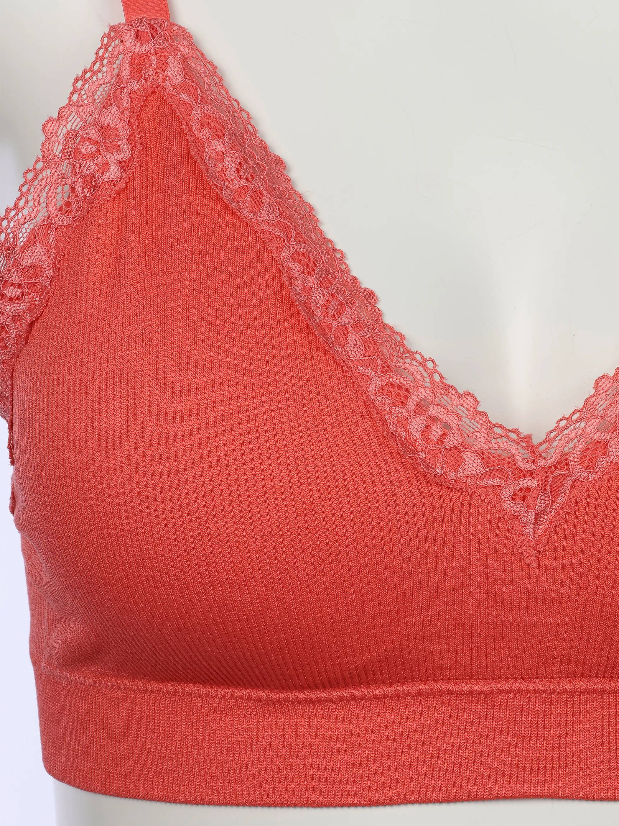 Sure Soft Bra Seamless Rippe&Spitze Pink 922776 FLAMINGO 3