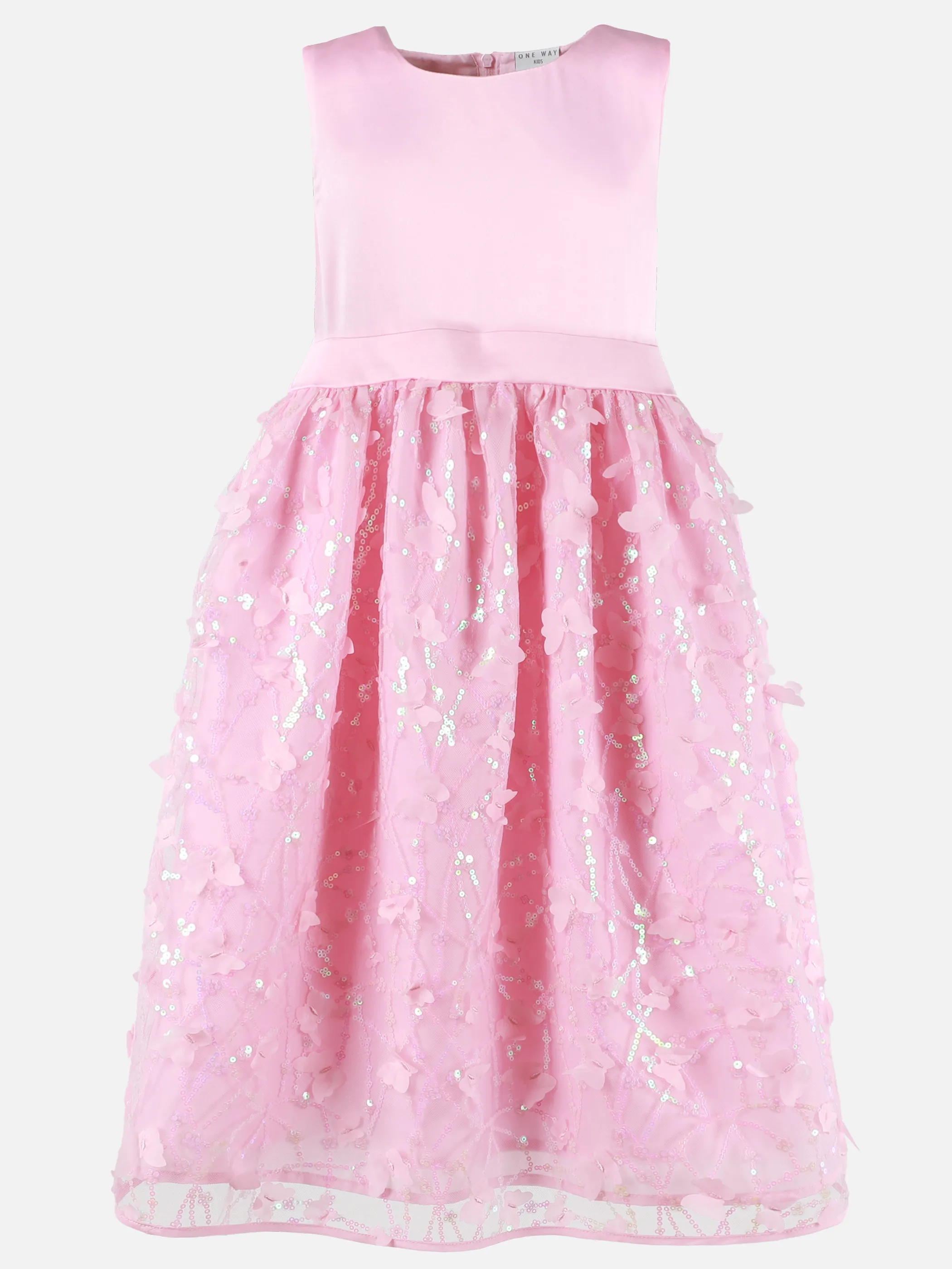 One Way MG Kleid mit 3D schmetterlingen am rock in rosa Rosa 921993 ROSA 1