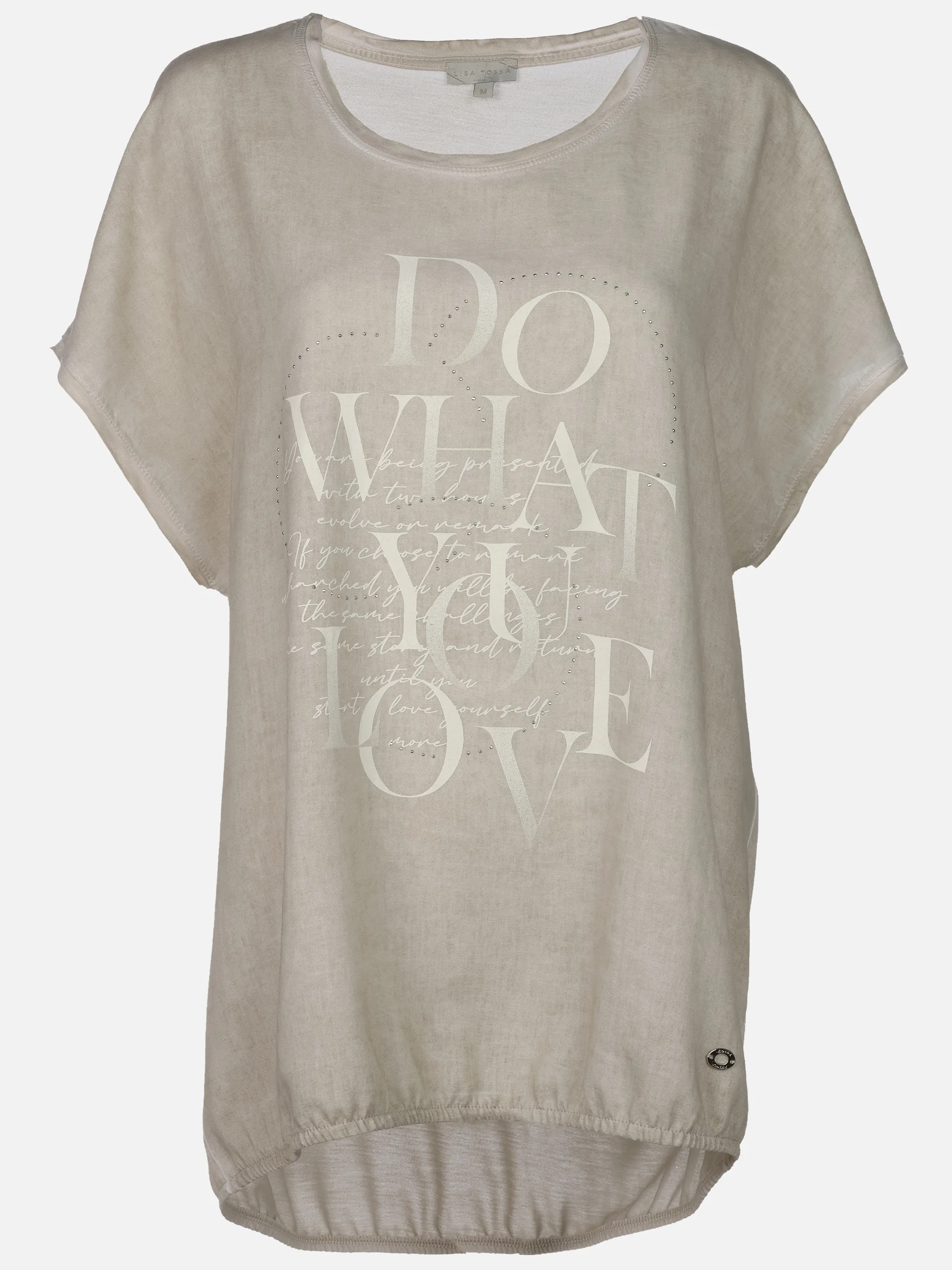 Lisa Tossa Da-Shirt mit Frontprint u. Str Beige 924893 FENCHOAK 1