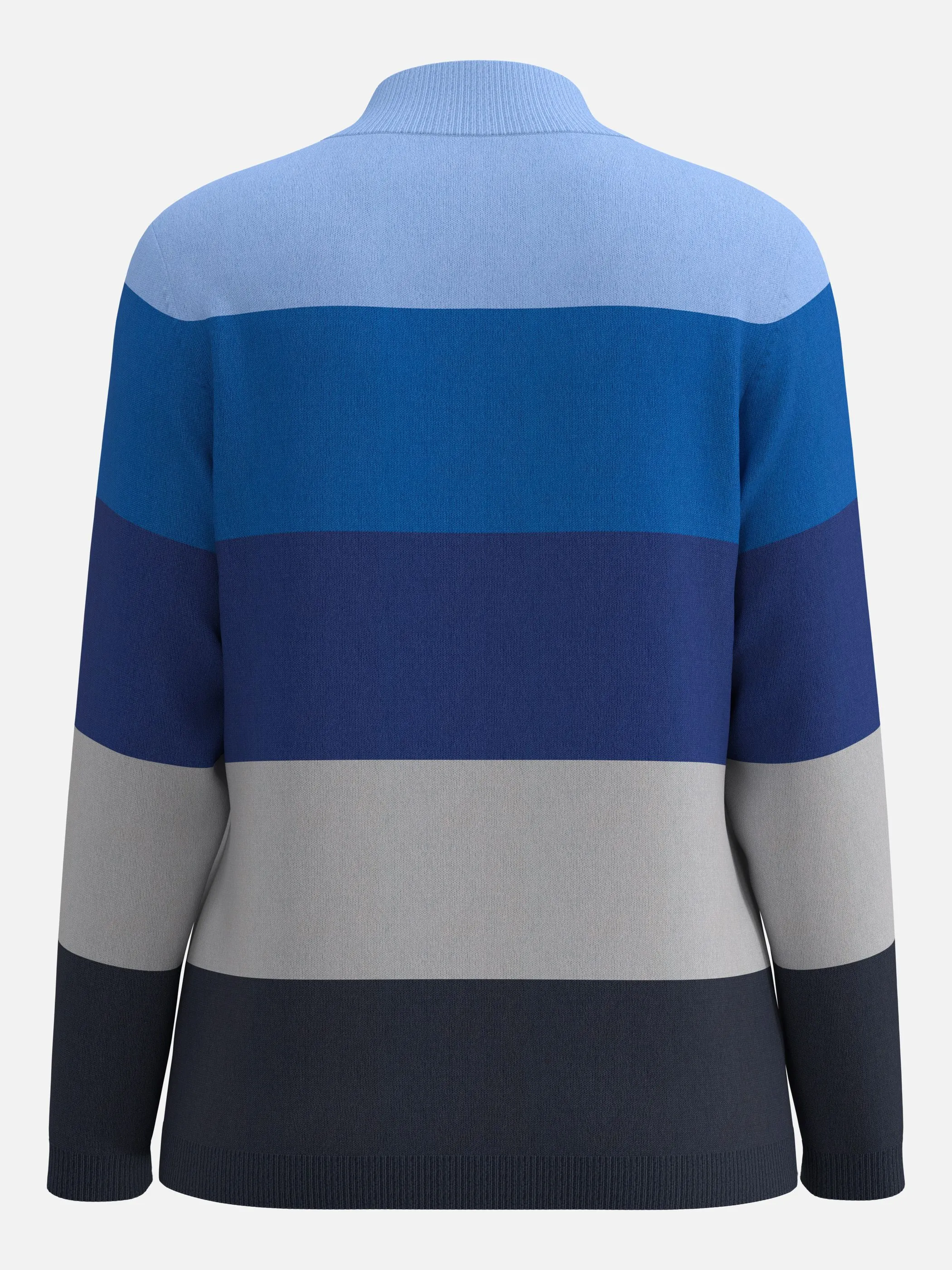 Sure Da-Pullover Stehkragen Steifen CL Blau 930044 BLUE 2