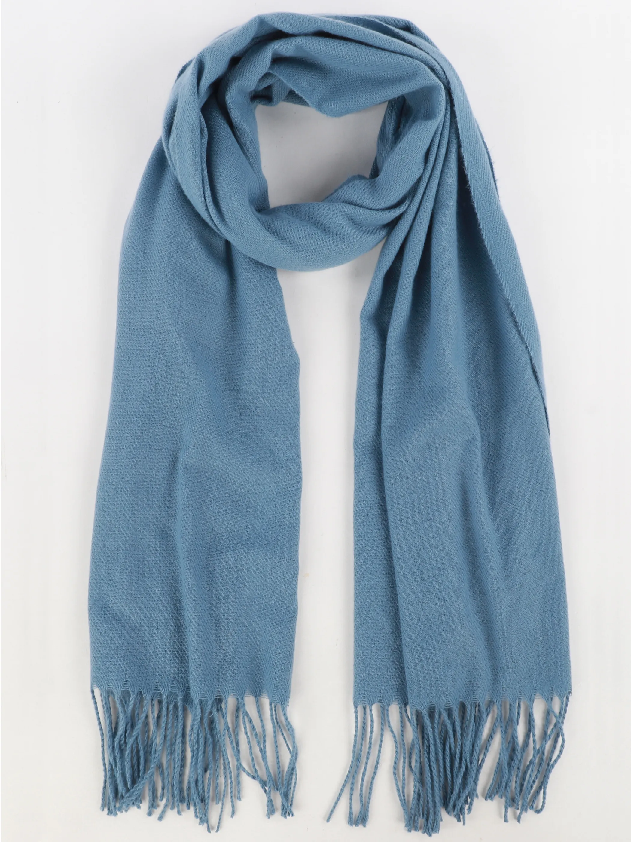 Sure Da-Schal m. Fransen Blau 915101 BLUE 2