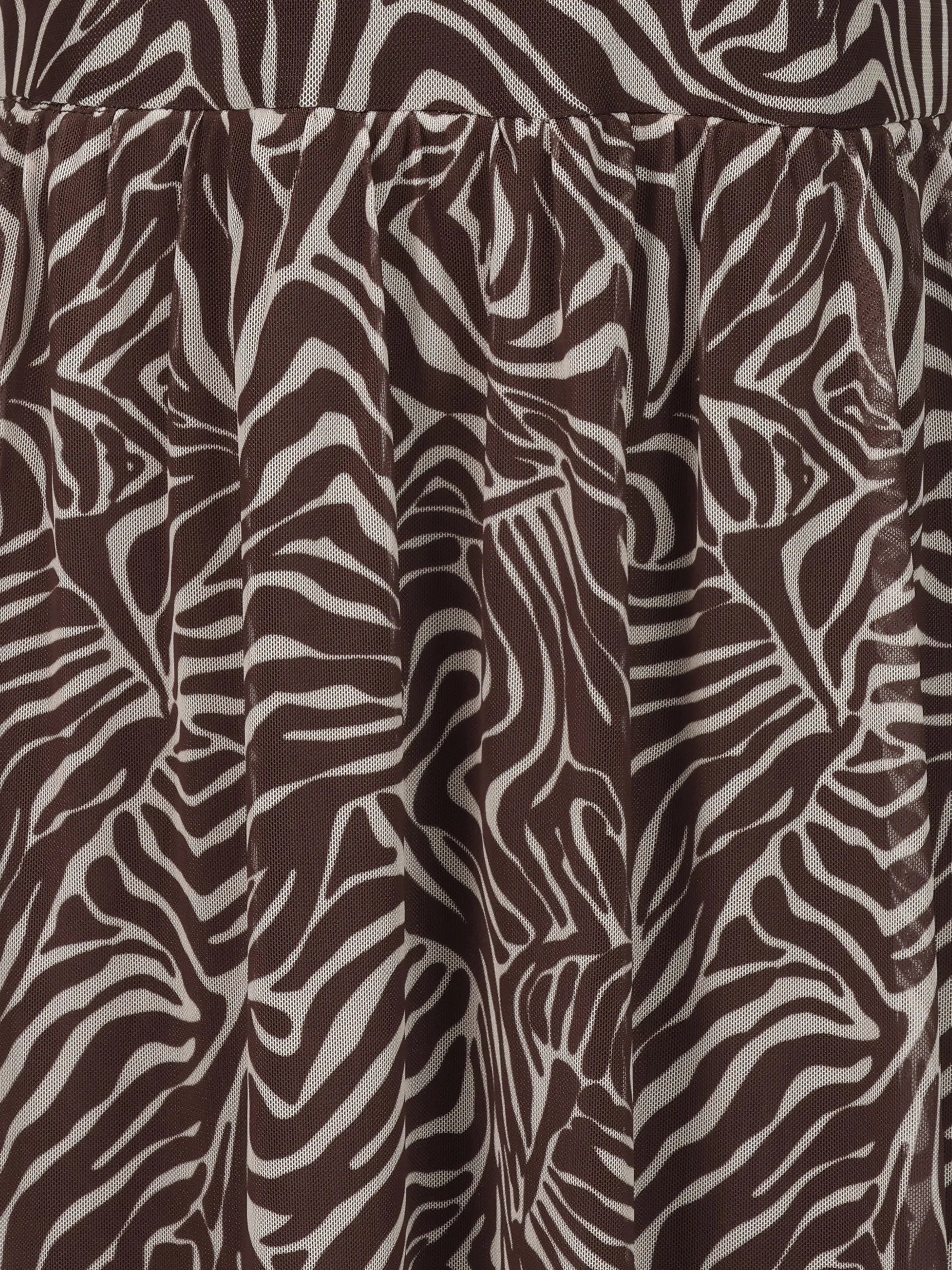 Lisa Tossa Da. Mesh-Print Kleid Braun 930790 BRAUN 3