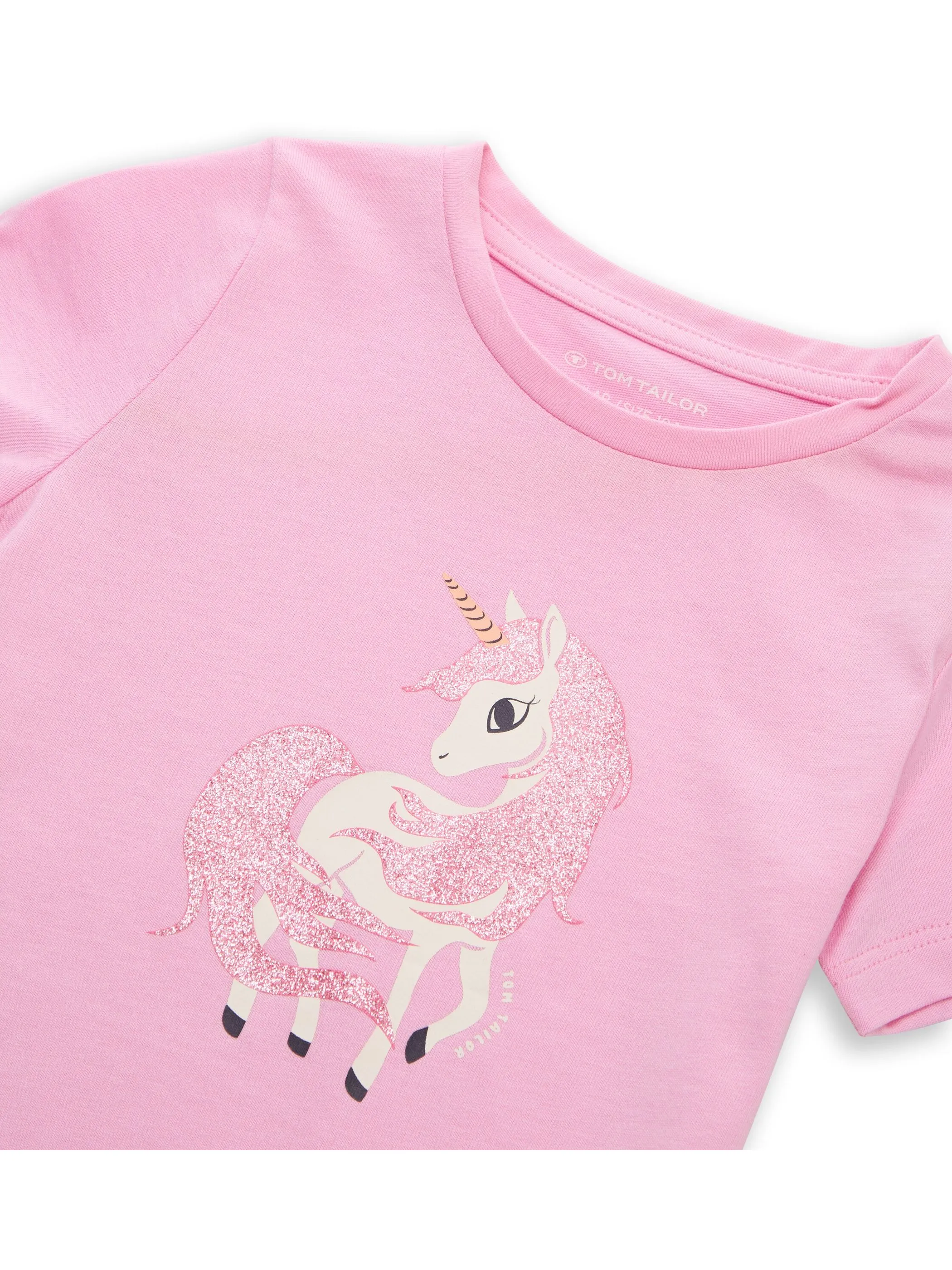 Tom Tailor 1049914 glitter print t-shirt Pink 927843 35280 3