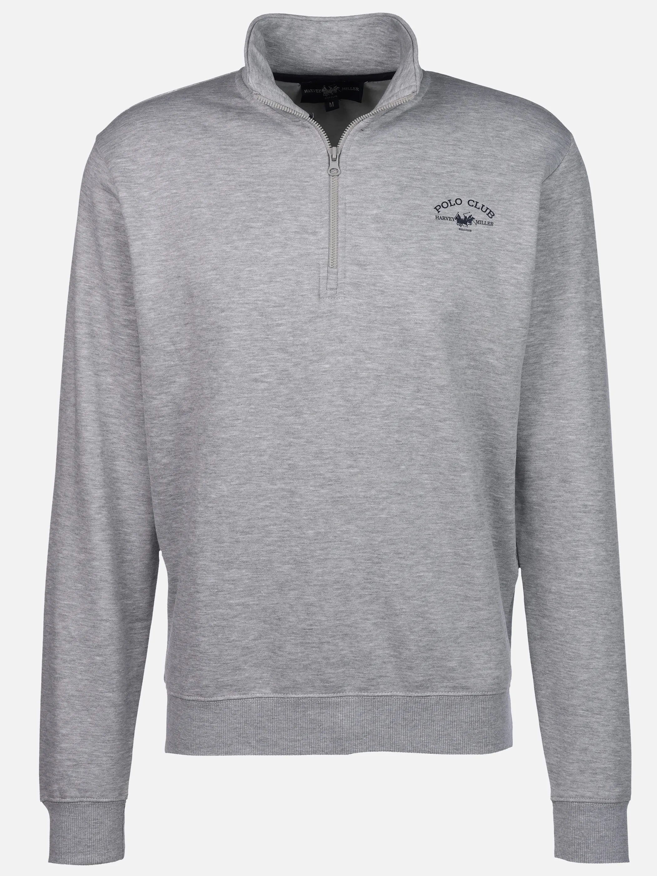 Harvey Miller He. Sweattroyer half zipp polo Grau 918668 282GREYMEL 1